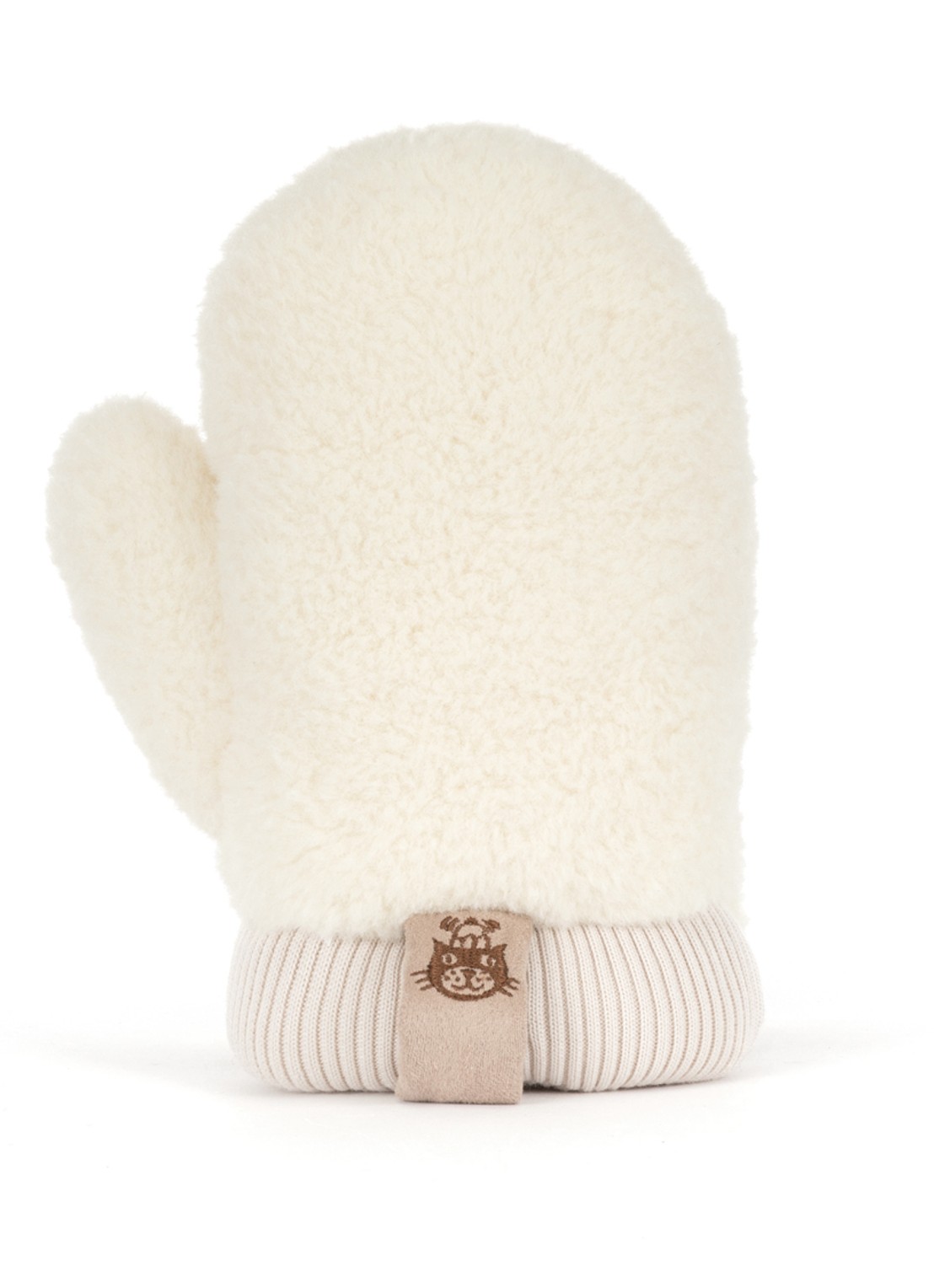 Jellycat Amuseables Fitswell Mitten knuffel 27 cm - achterkant 3 grijs