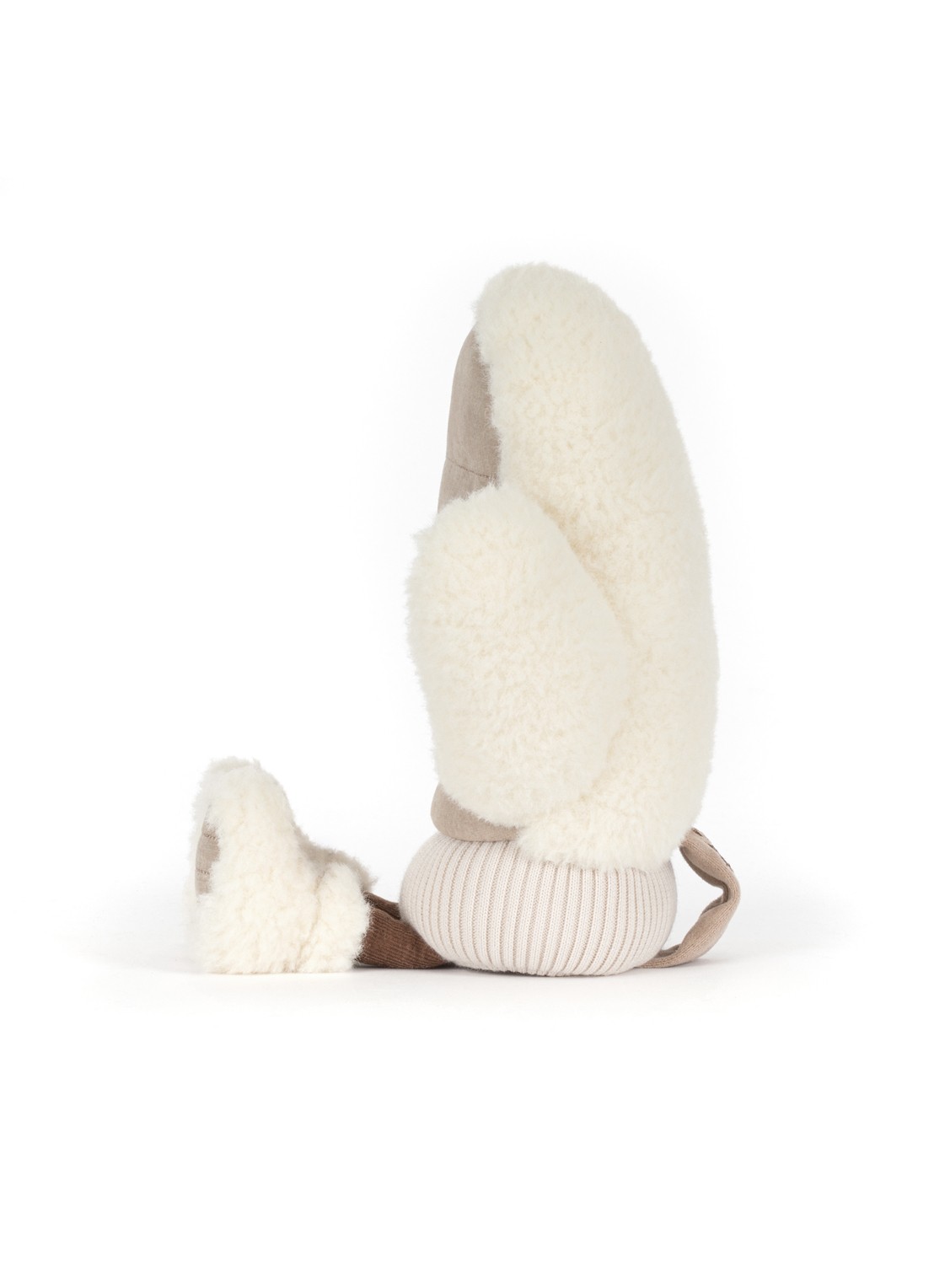 Jellycat Amuseables Fitswell Mitten knuffel 27 cm - detail 4 grijs