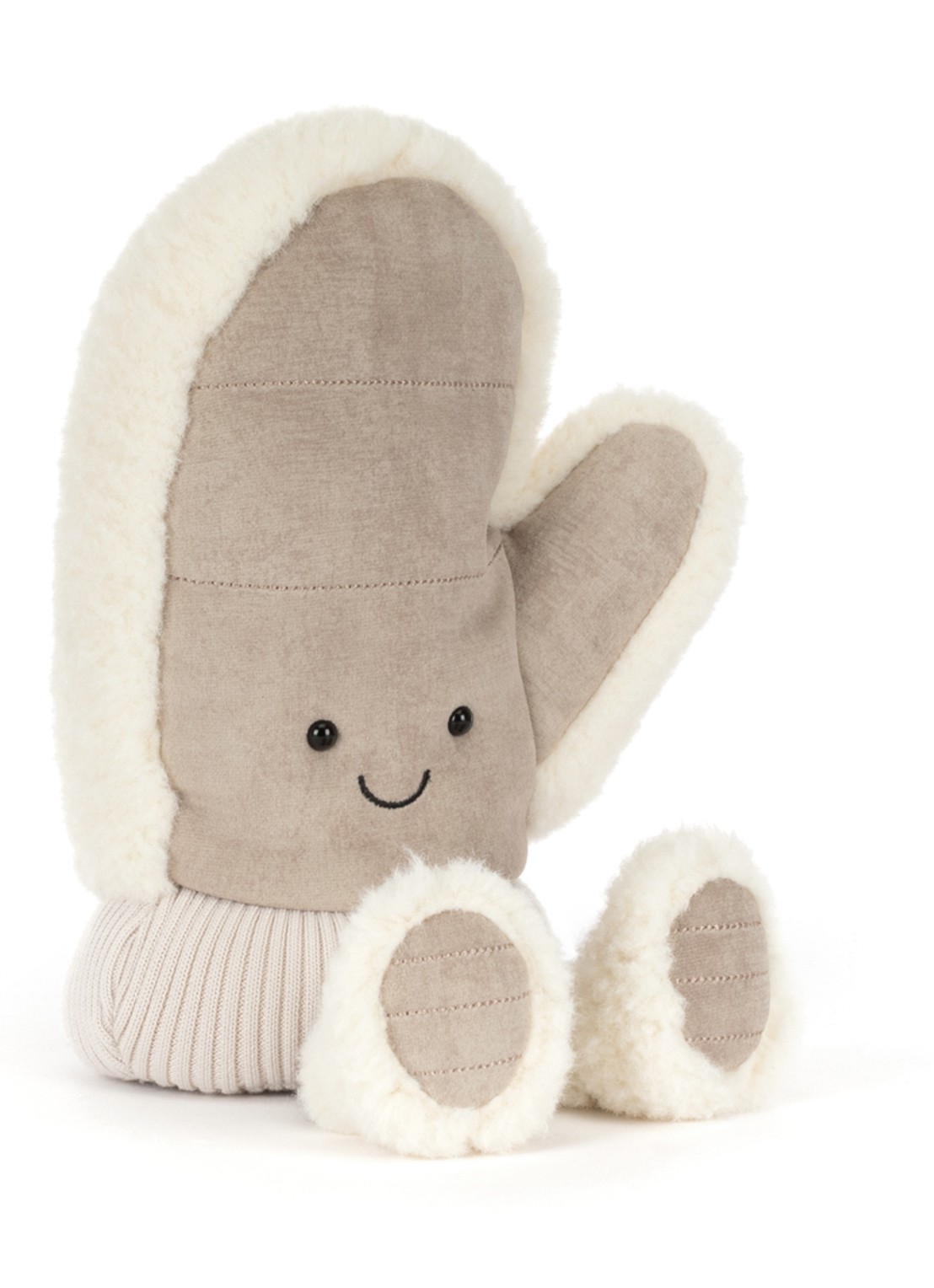 Jellycat Amuseables Fitswell Mitten - voorkant 3 grijs