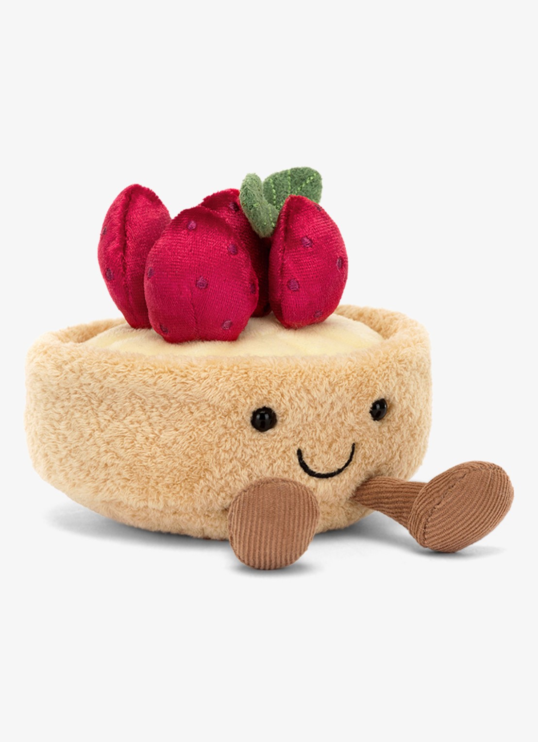 Jellycat Amuseables Fleurette Tarte Aux Fraises 11 cm - voorkant multicolor