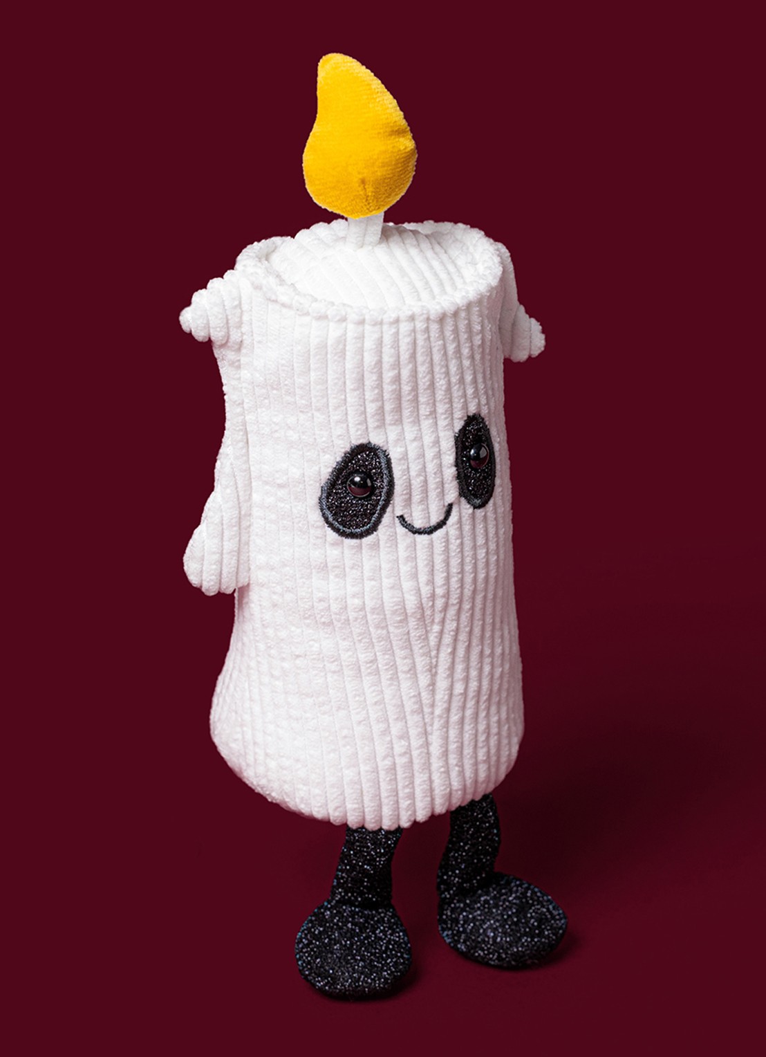 Jellycat Amuseables Flickerty Candle knuffel 19 cm - voorkant 8 gebroken wit