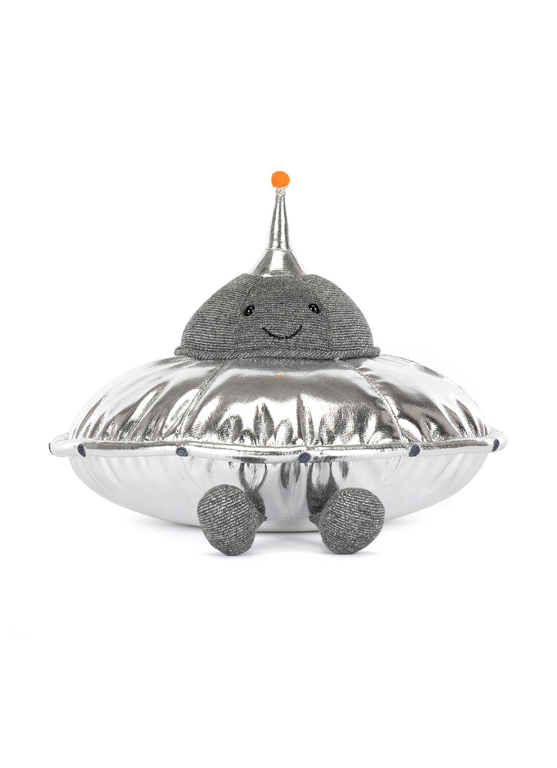 Jellycat Amuseables Jellysaucer knuffel 23 cm  - detail 4 zilver