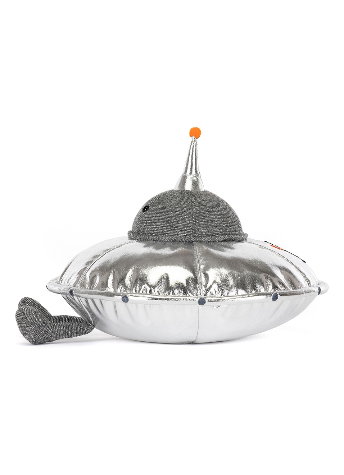 Jellycat Amuseables Jellysaucer knuffel 23 cm  - detail 5 zilver