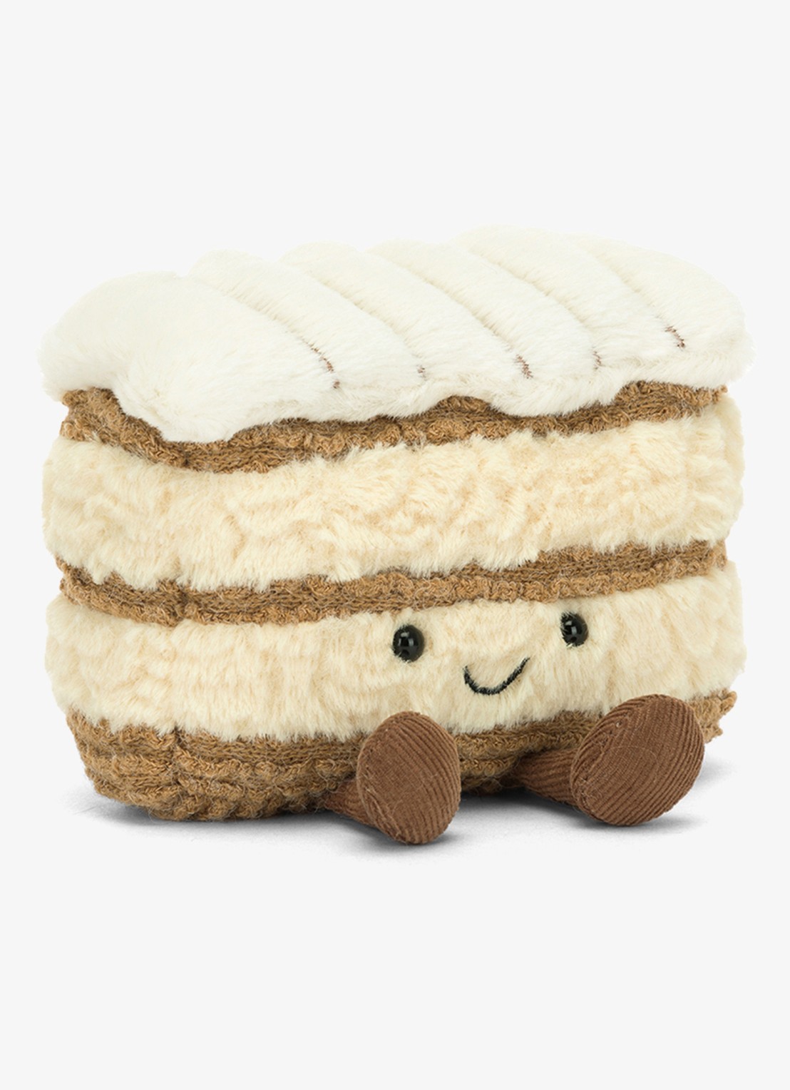 Jellycat Amuseables Milie Mille-Feuille knuffel 11 cm - voorkant multicolor