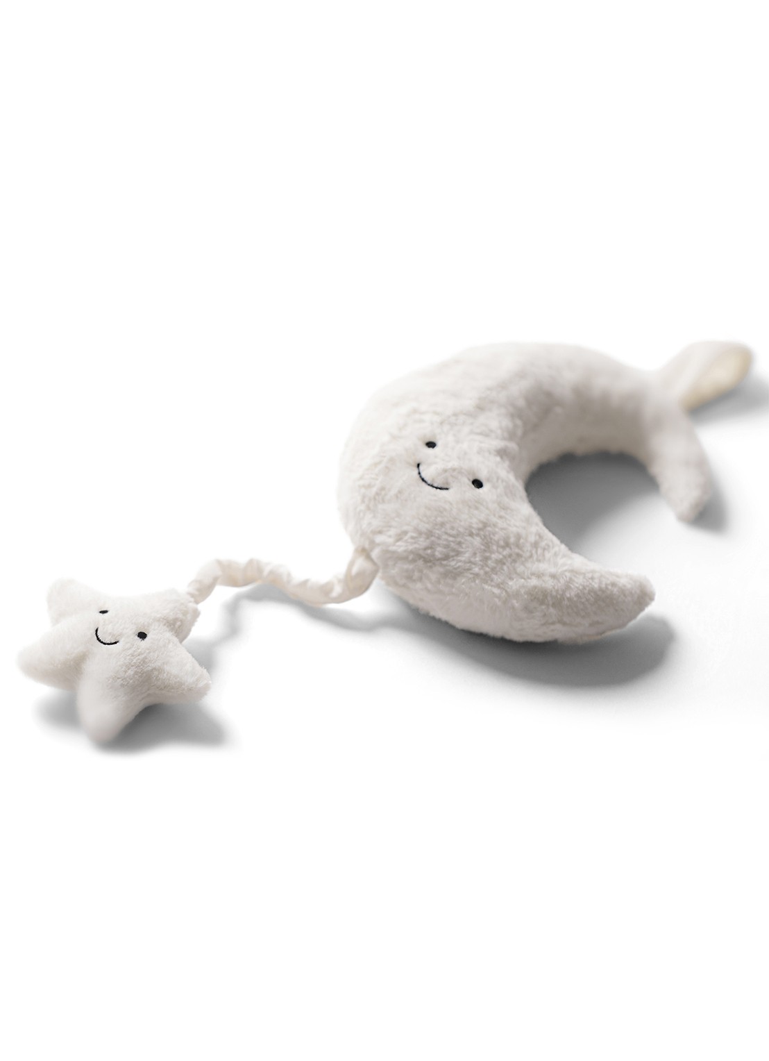 Jellycat Amuseables Moon Musicall Pull knuffel 28 cm - detail 2 gebroken wit