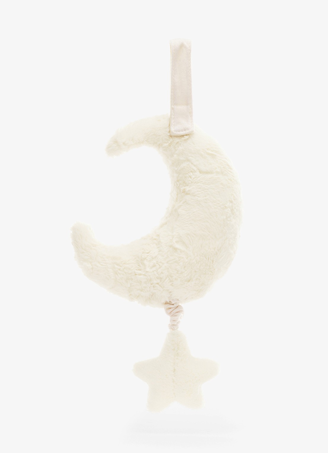 Jellycat Amuseables Moon Musicall Pull knuffel 28 cm - achterkant 4 wit