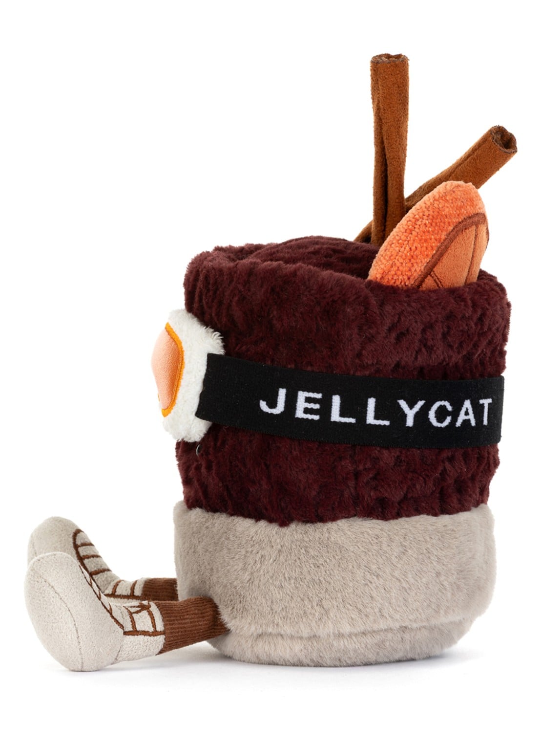 Jellycat Amuseables Mullor Spiced Drink knuffel 17 cm - detail 2 bruin