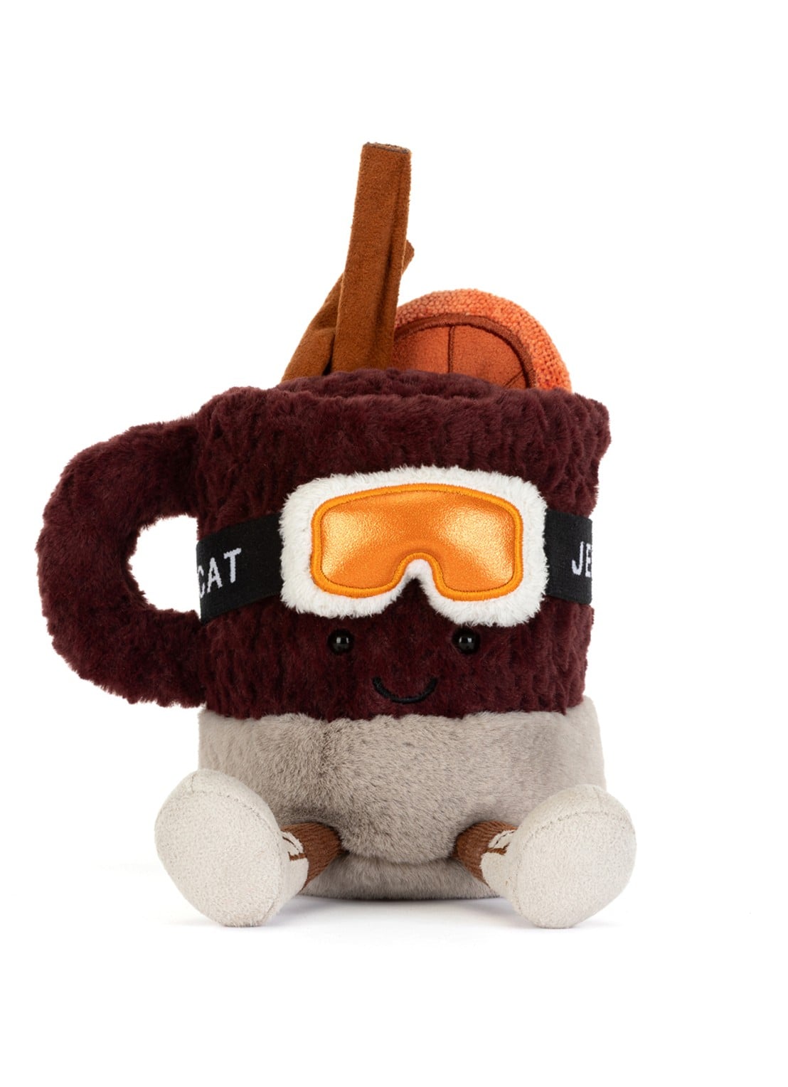 Jellycat Amuseables Mullor Spiced Drink knuffel 17 cm - voorkant 3 bruin