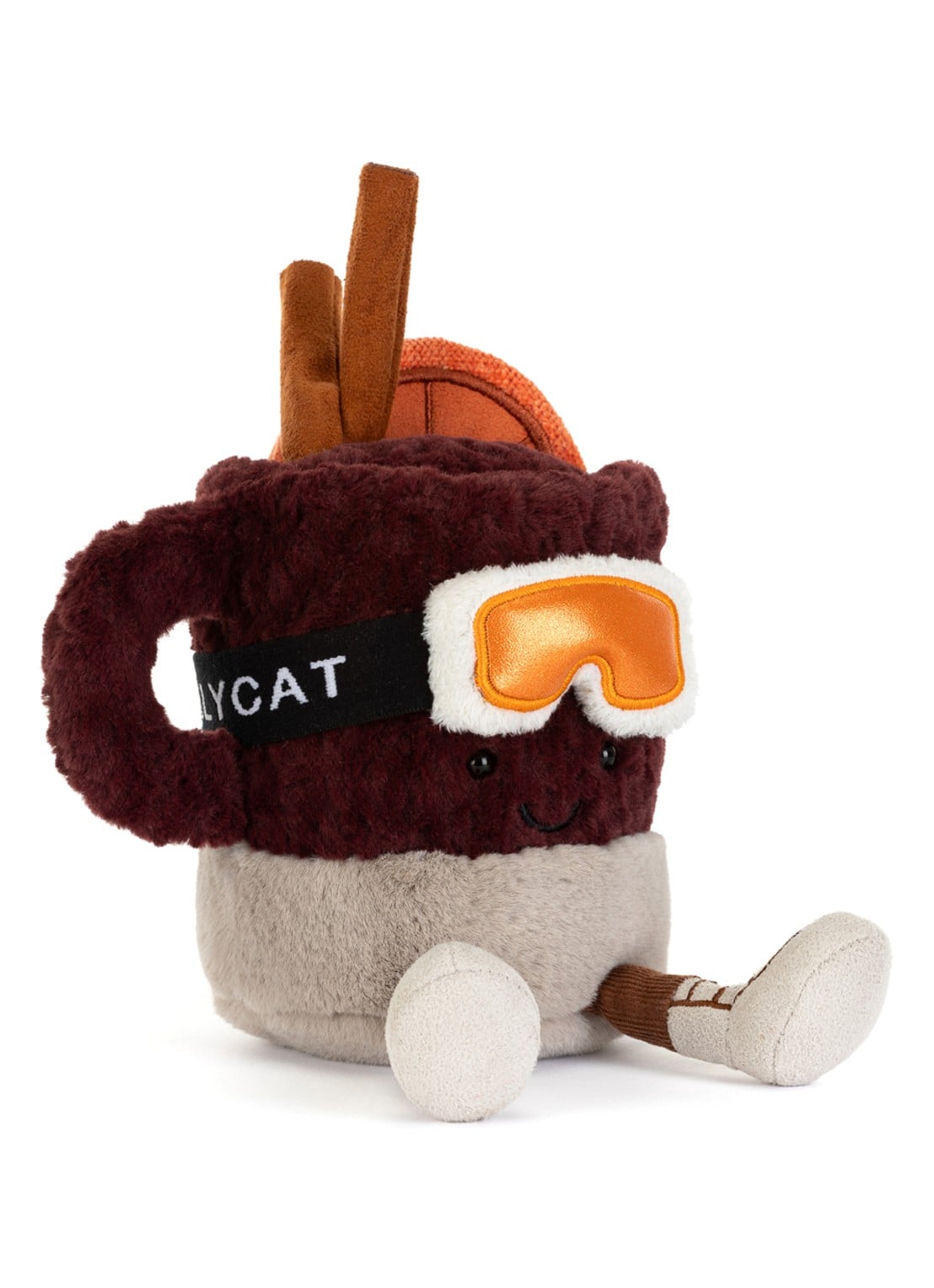 Jellycat Amuseables Mullor Spiced Drink knuffel 17 cm - voorkant 4 bruin