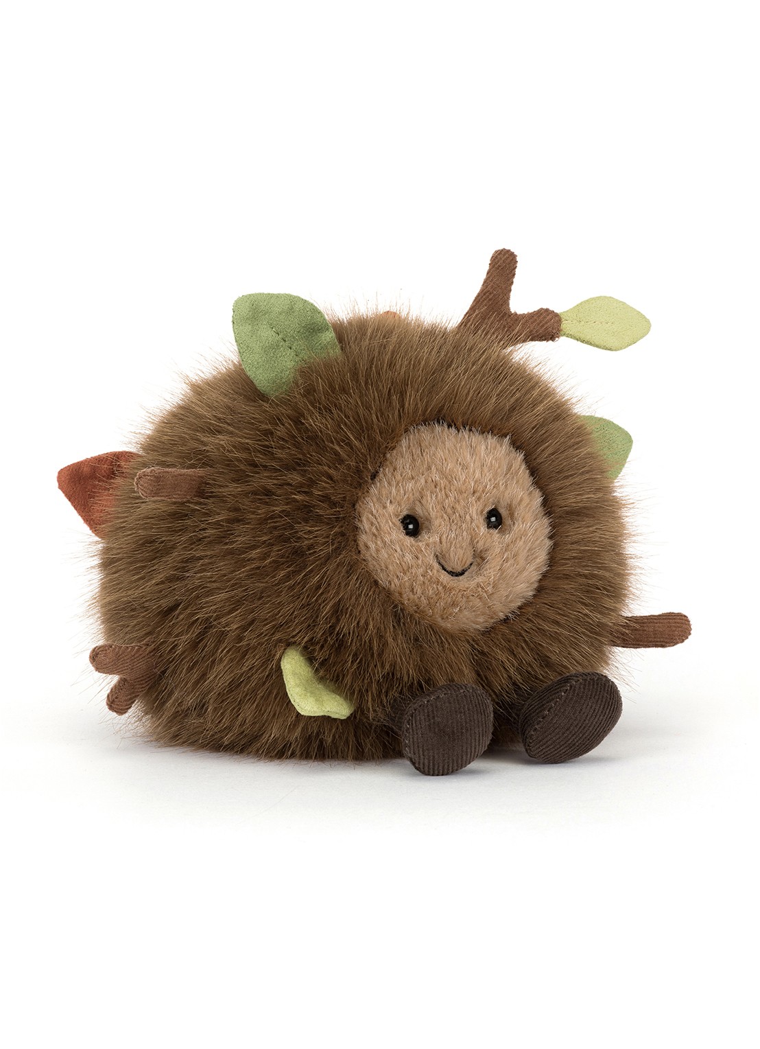 Jellycat Amuseables Mulshi Woodland Floor knuffel 10 cm - voorkant beige