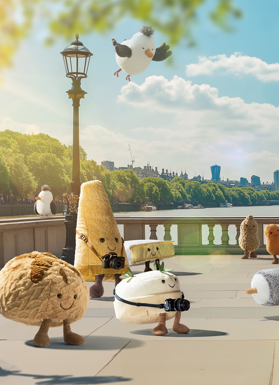 Jellycat Amuseables Parmesan knuffel 19 cm - voorkant 5 geel