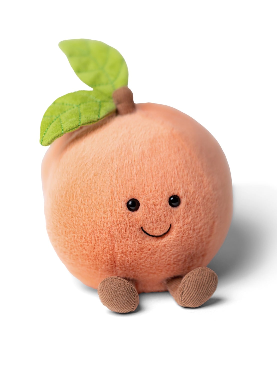 Jellycat Amuseables Peach knuffel 14 cm  - detail 4 oranje