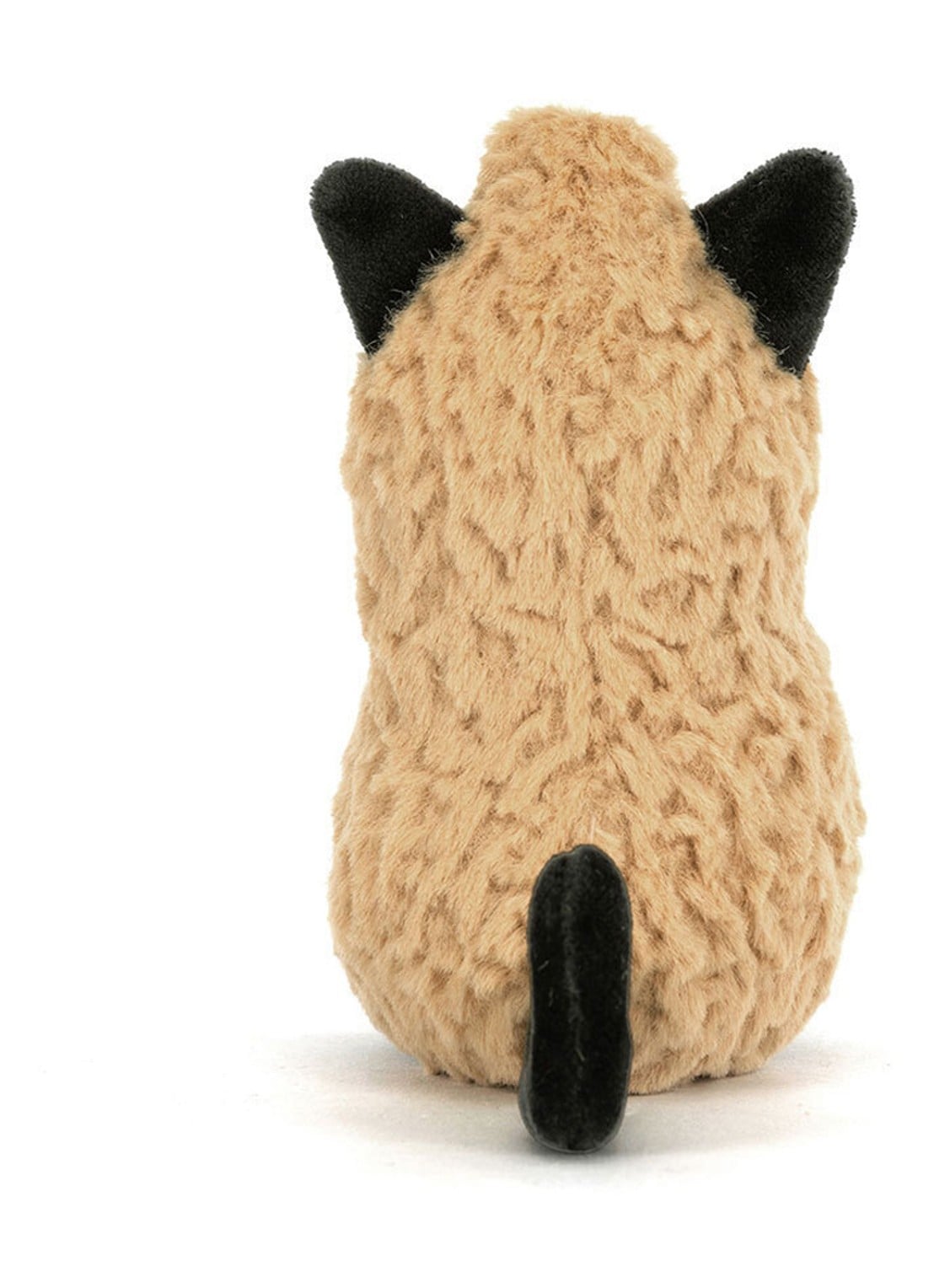 Jellycat Amuseables Peanut Cat Outfit knuffel 15 cm - achterkant beige