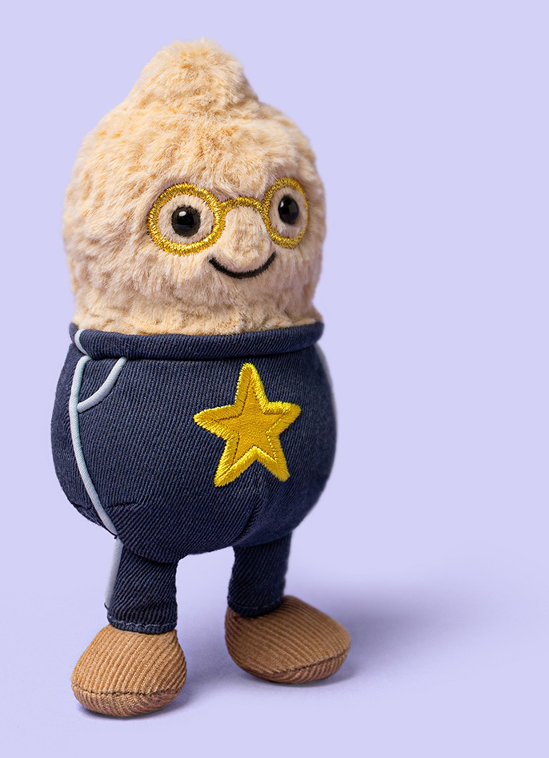 Jellycat Amuseables Peanut Star Student Outfit knuffel 15 cm  - detail 3 beige