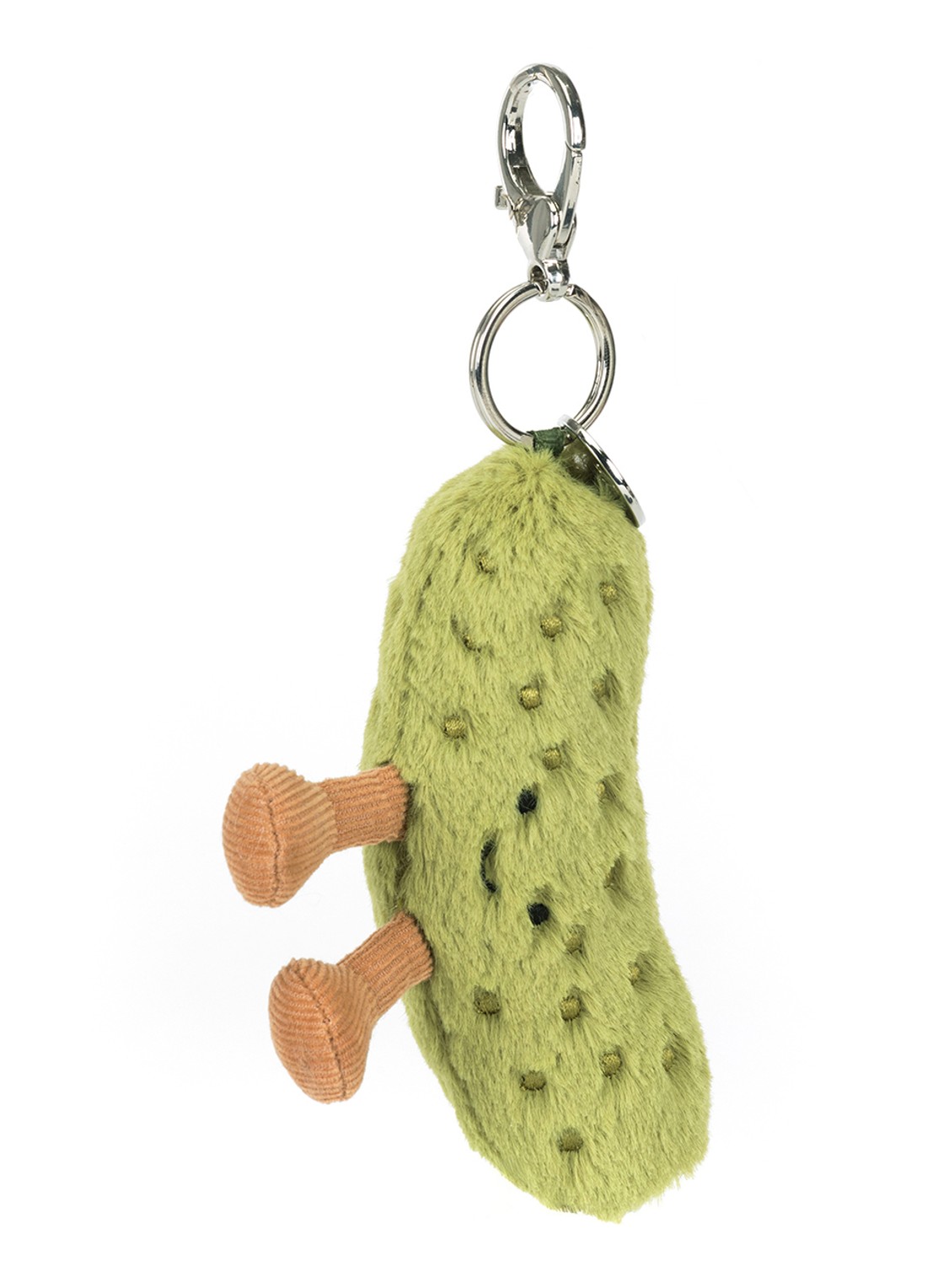 Jellycat Amuseables Pickle Bag Charm tasbedel - voorkant 2 multicolor
