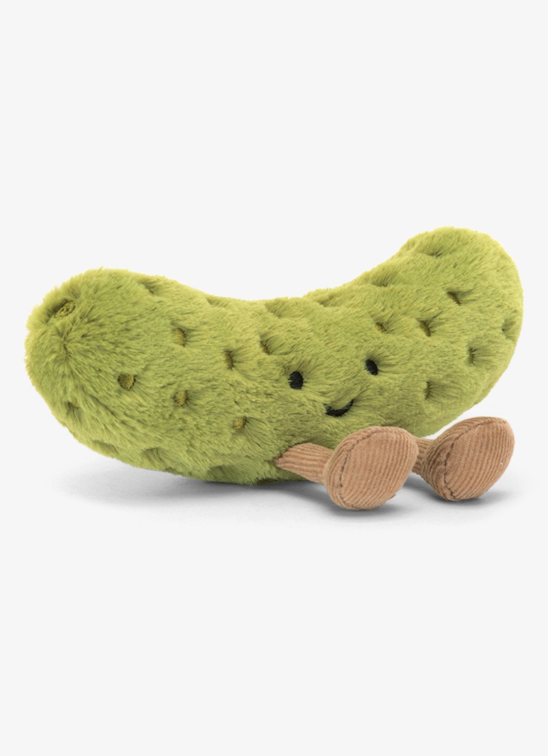 Jellycat Amuseables Pickle knuffel 8 cm - voorkant 2 groen