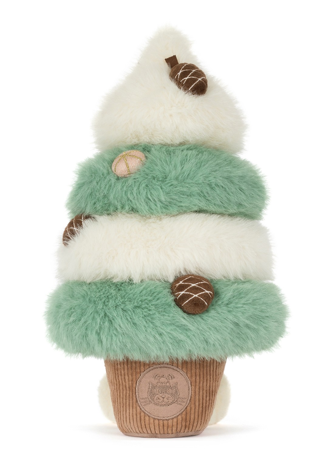 Jellycat Amuseables Pinecone Tree knuffel 35 cm - achterkant 2 beige