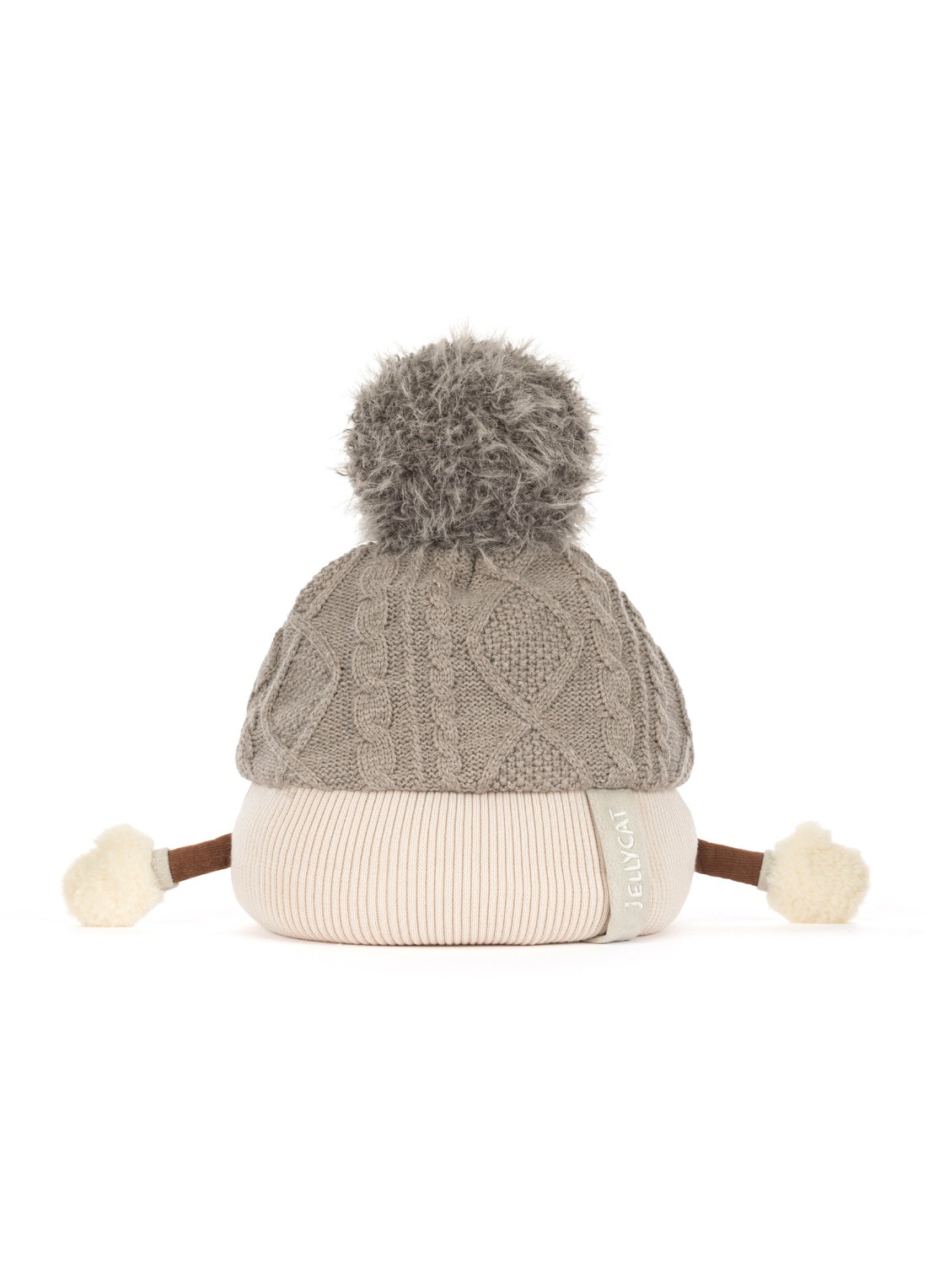 Jellycat Amuseables Pomilly knuffel 26 cm - achterkant 2 grijs