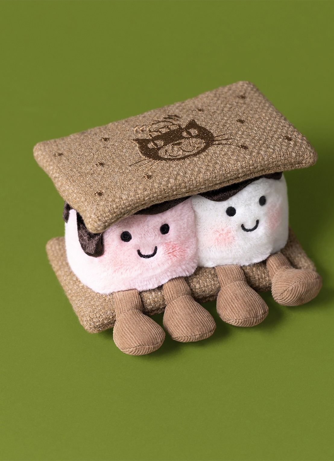 Jellycat Amuseables S'mores knuffel 7 cm - detail beige