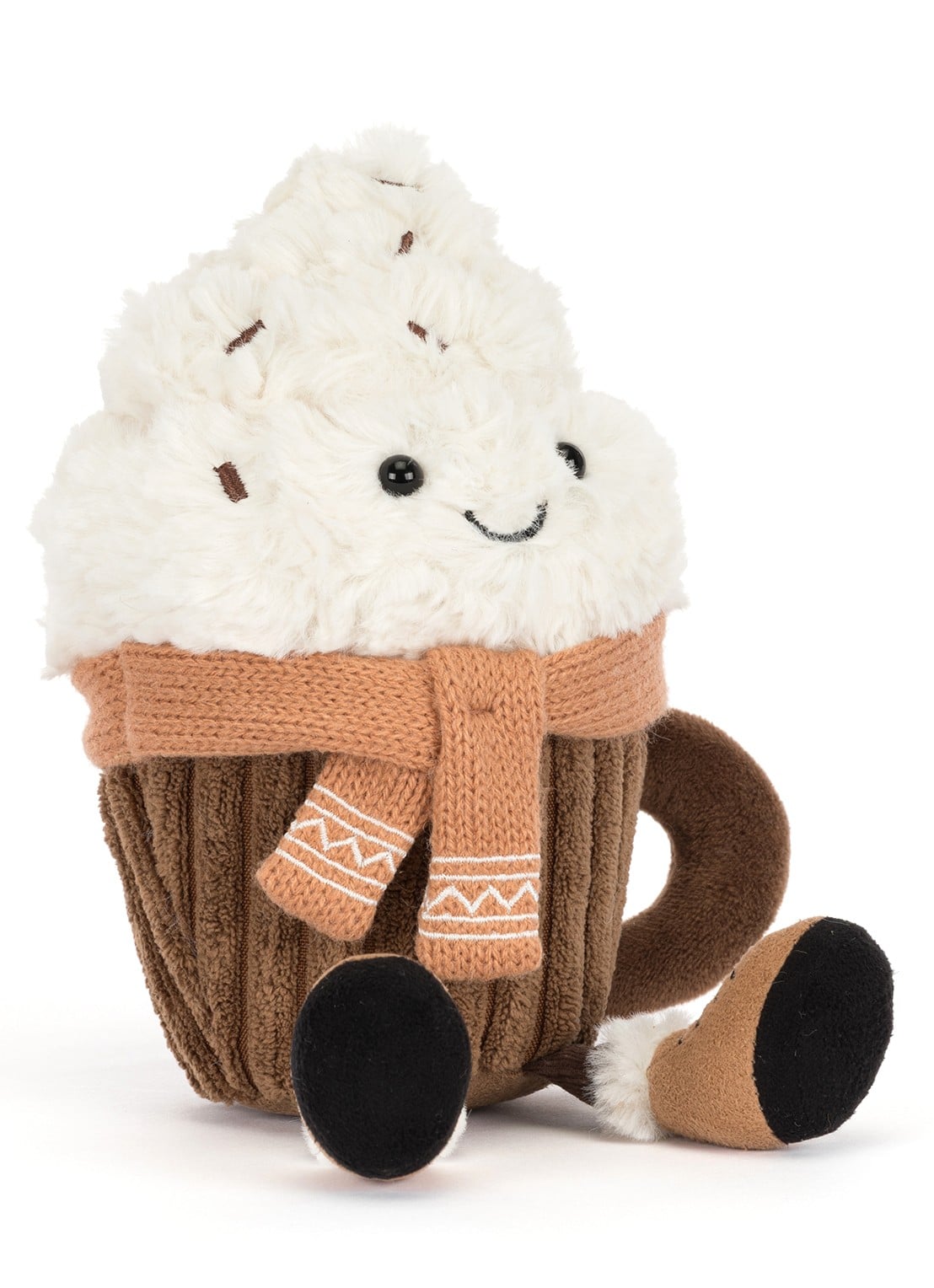 Jellycat Amuseables Scarffles Hot Chocolate knuffel 19 cm - detail 4 beige