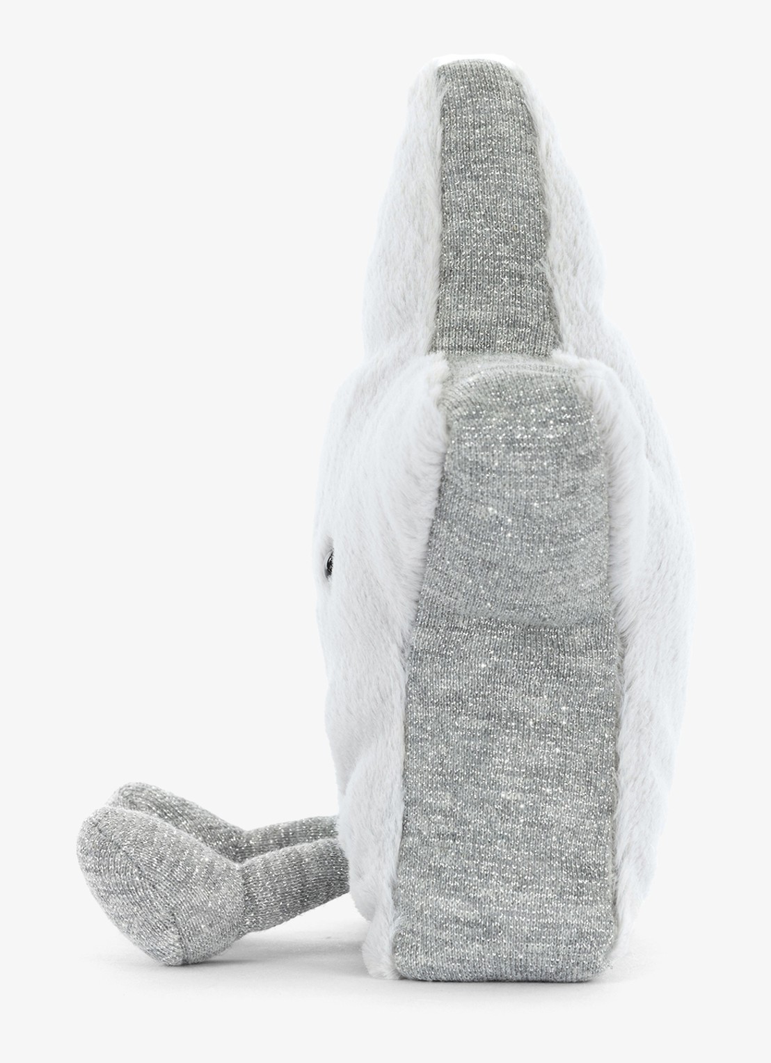 Jellycat Amuseables Silver Star knuffel 17 cm - detail lichtgrijs
