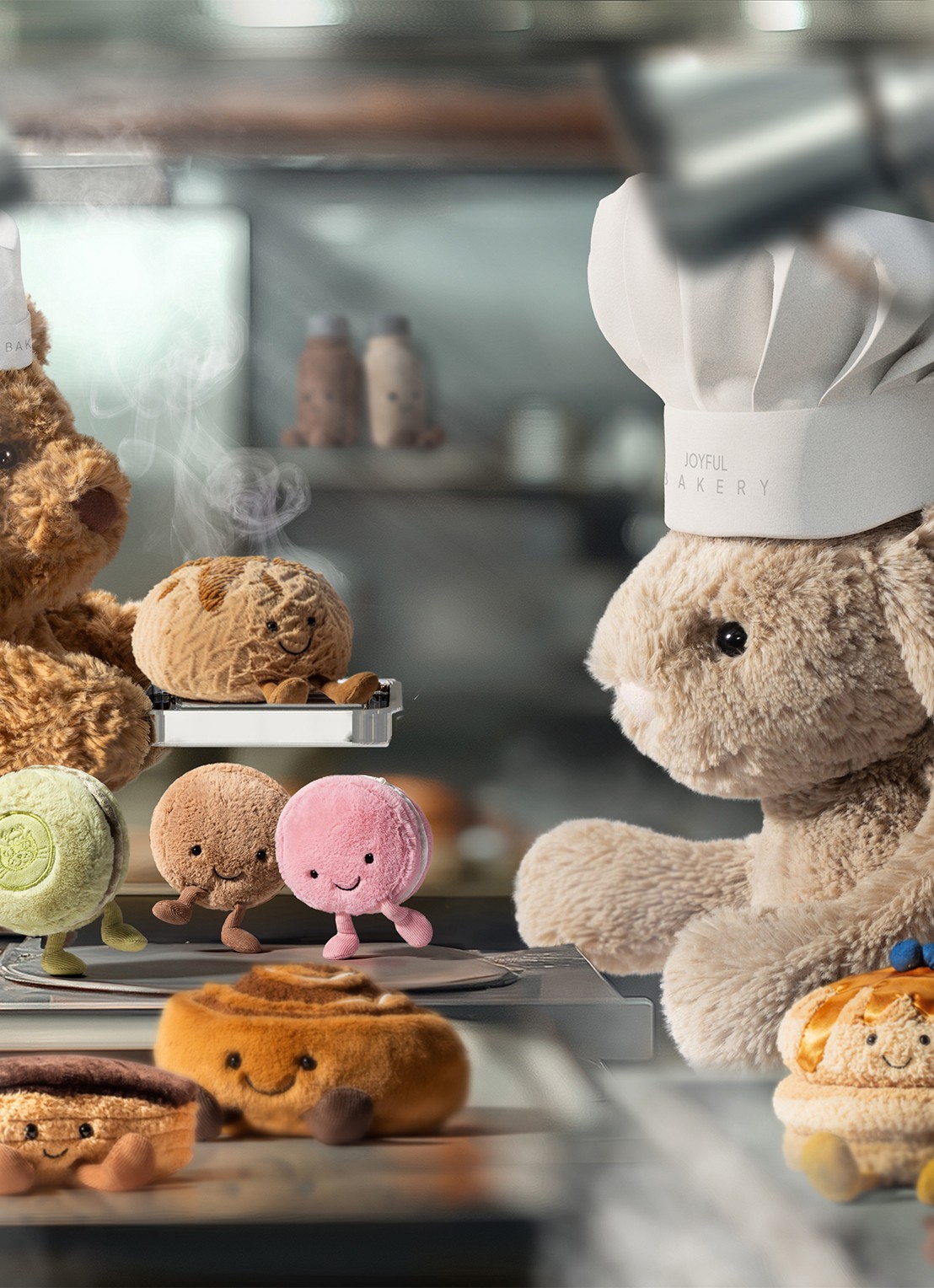Jellycat Amuseables Sourdough knuffel 12 cm - voorkant 5 bruin