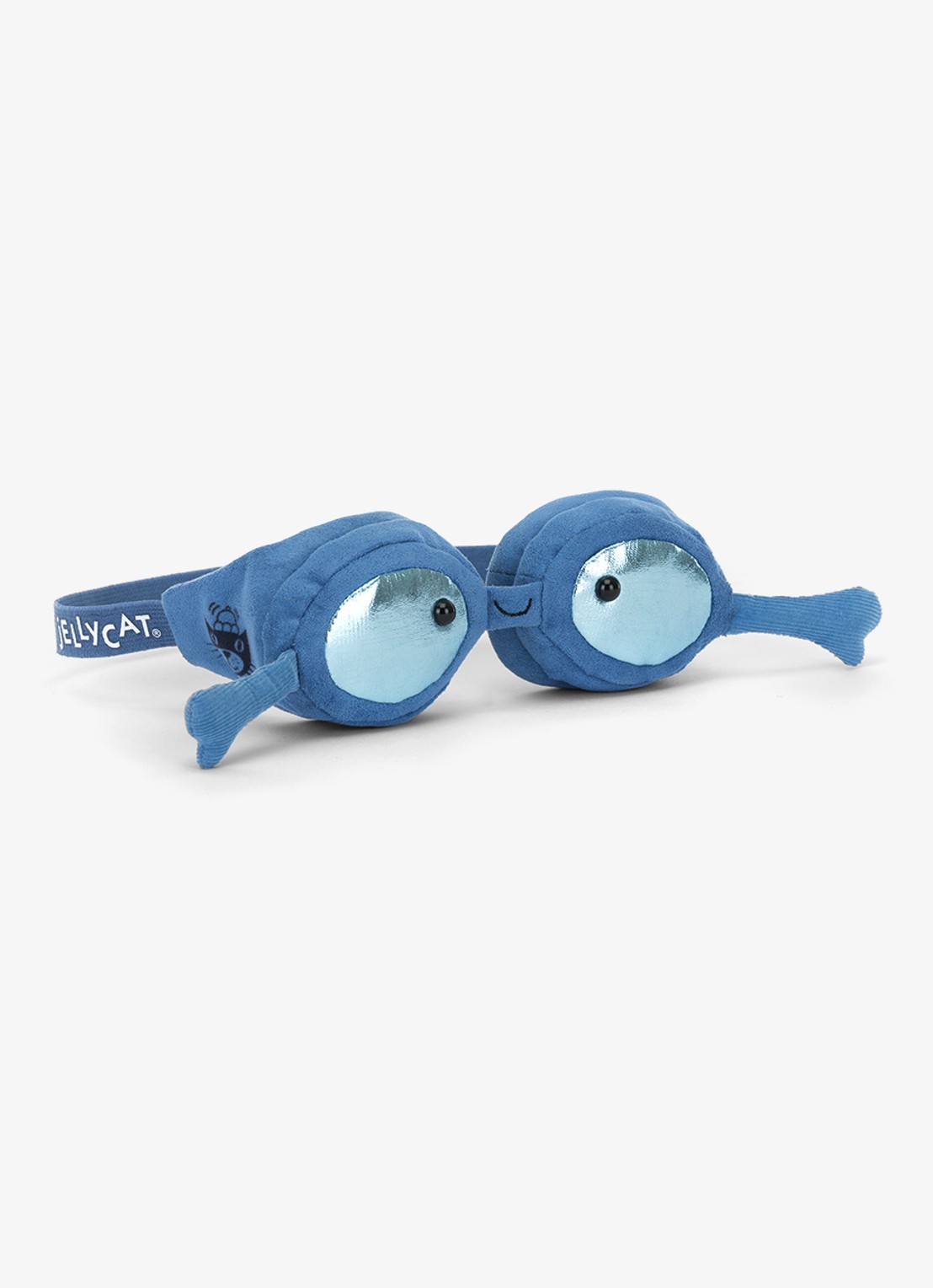 Jellycat Amuseables Sports Swimming Goggles knuffel 6 cm - voorkant 2 blauw