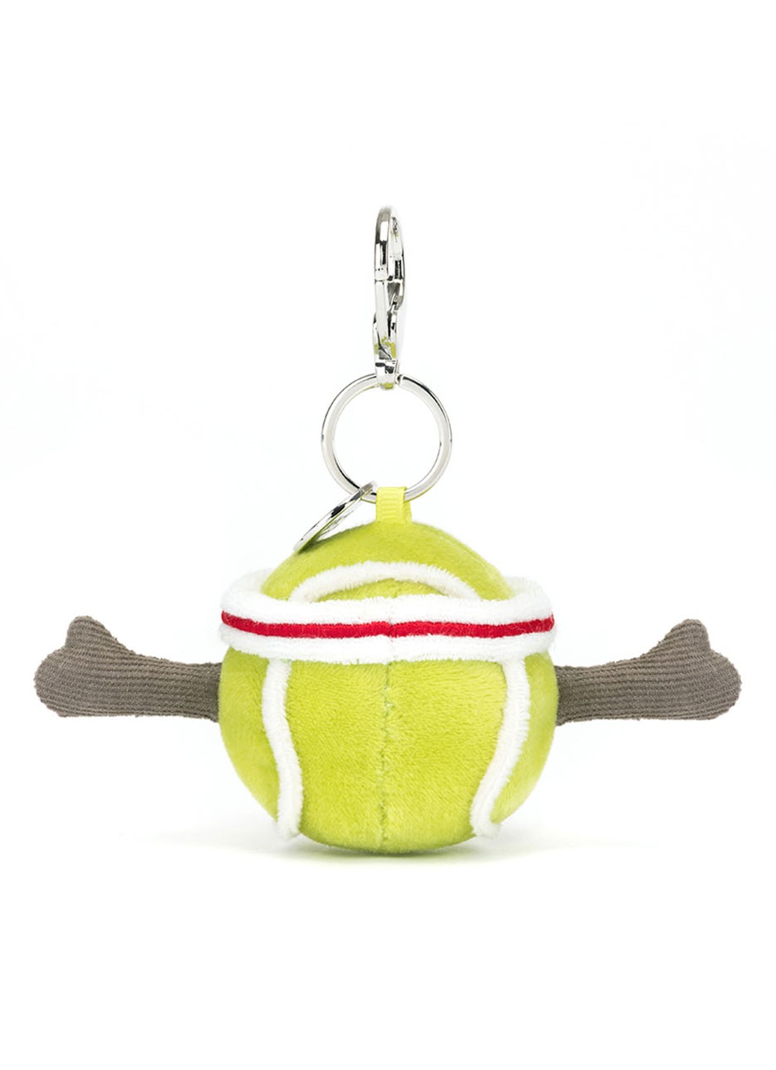 Jellycat Amuseables Sports Tennis Bag Charm tasbedel - detail groen