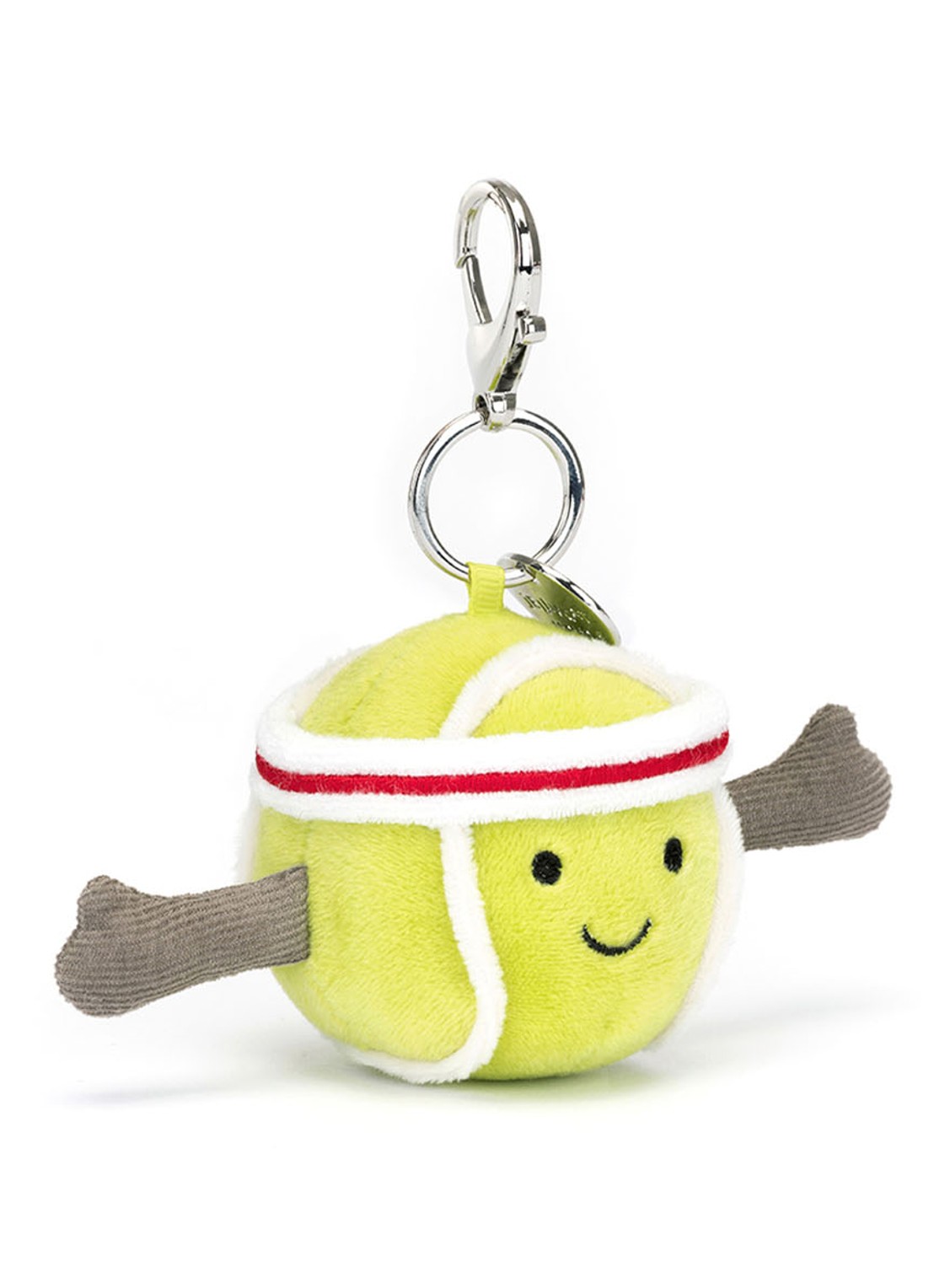 Jellycat Amuseables Sports Tennis Bag Charm tasbedel - voorkant 3 groen