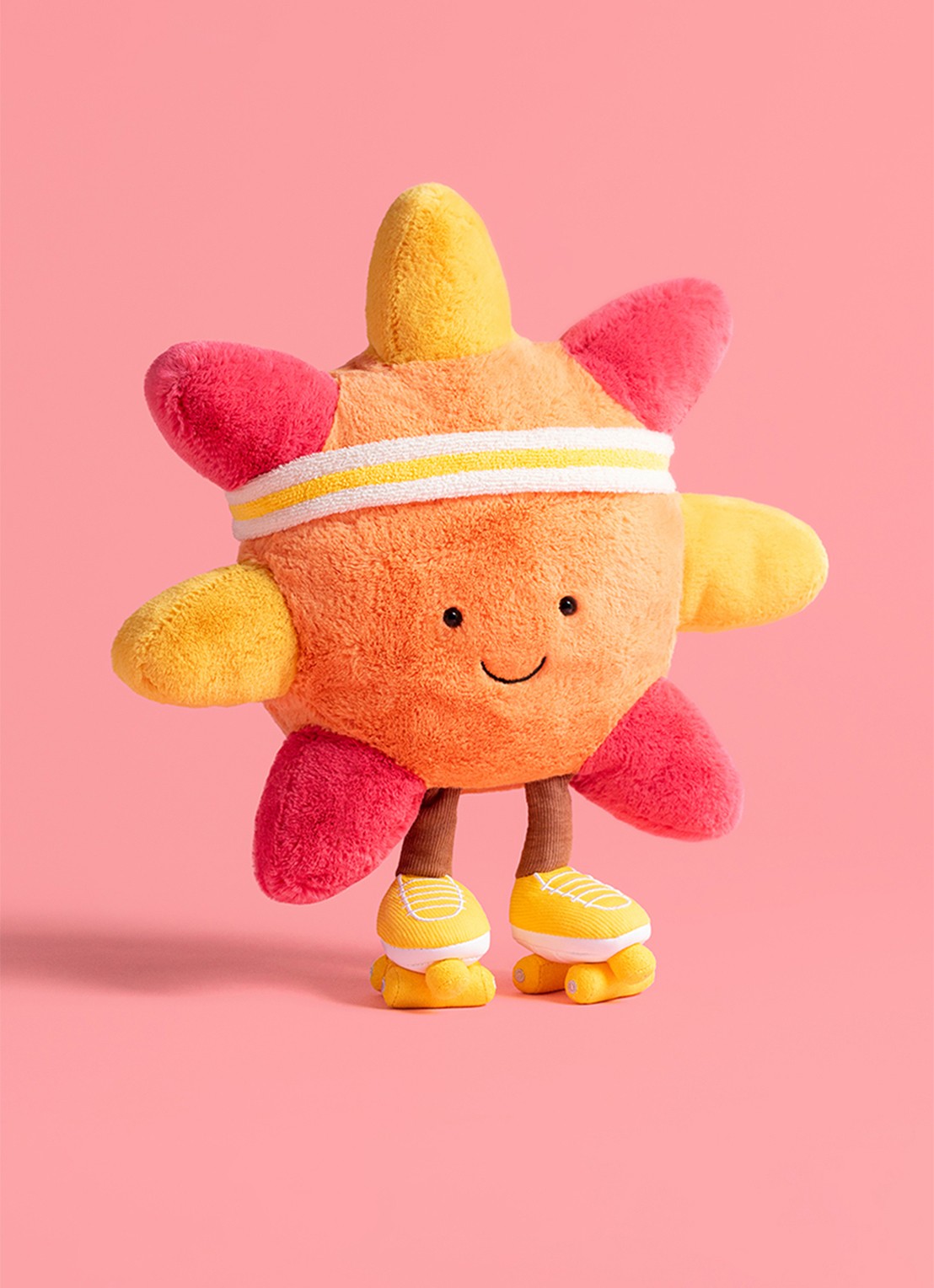 Jellycat Amuseables Sun 'Roller Skates' knuffel 24 cm - detail 5 multicolor
