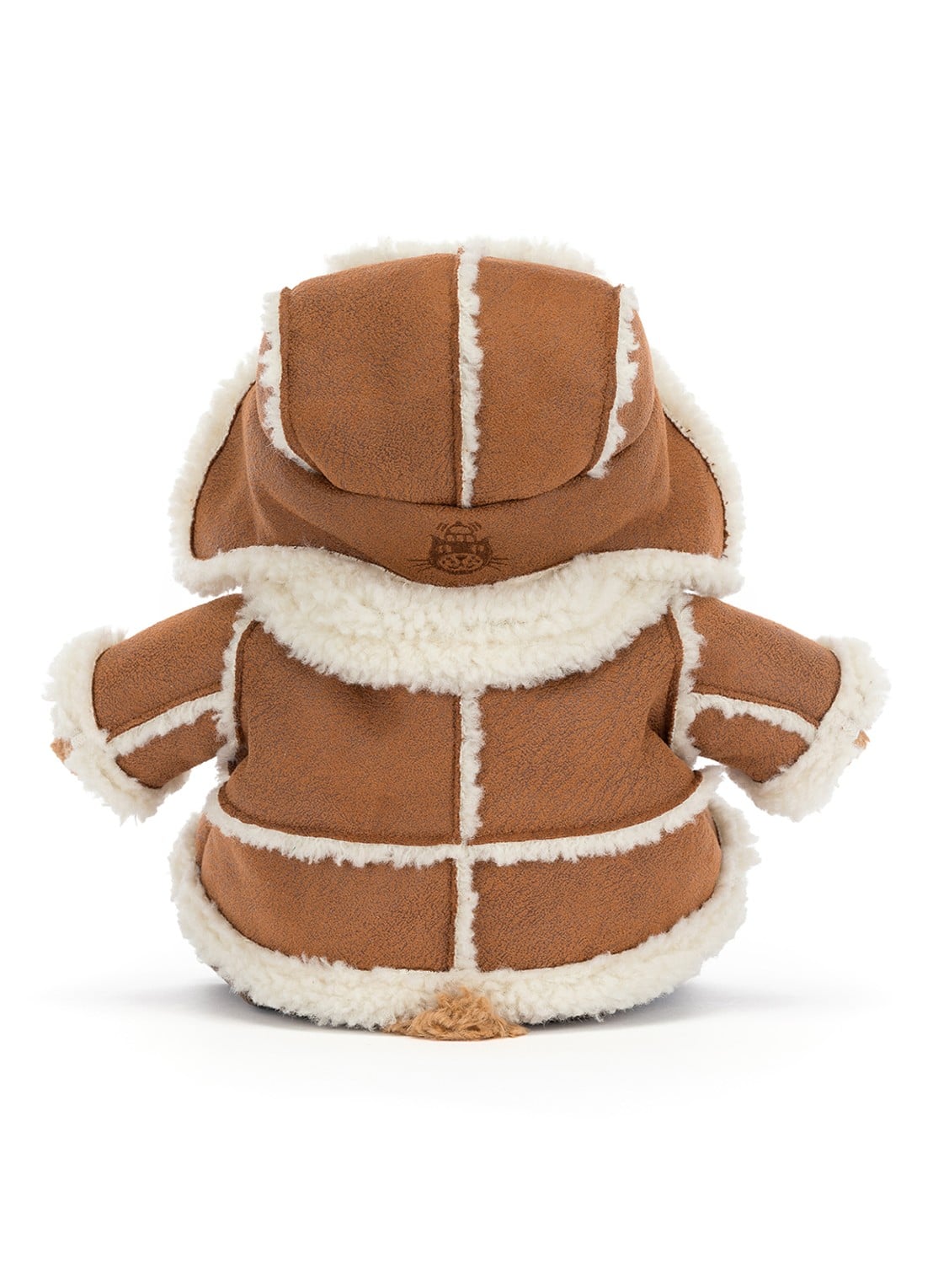 Jellycat Bartholomew Bear 'Alpine' Outfit knuffel 26 cm - achterkant 2 beige