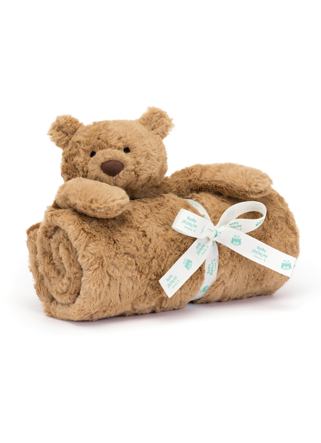 Jellycat Bartholomew Bear Blankie knuffeldoekje 56 cm - detail multicolor