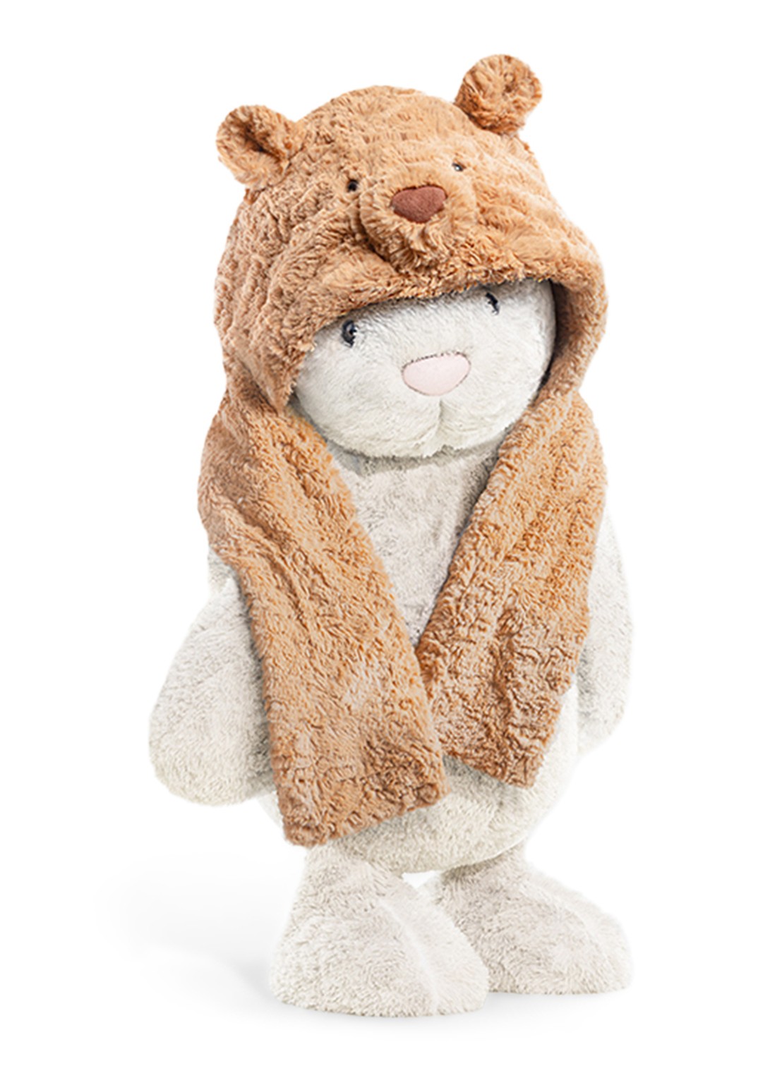 Jellycat Bartholomew Bear Bundlesnug mutssjaal - detail 3 beige