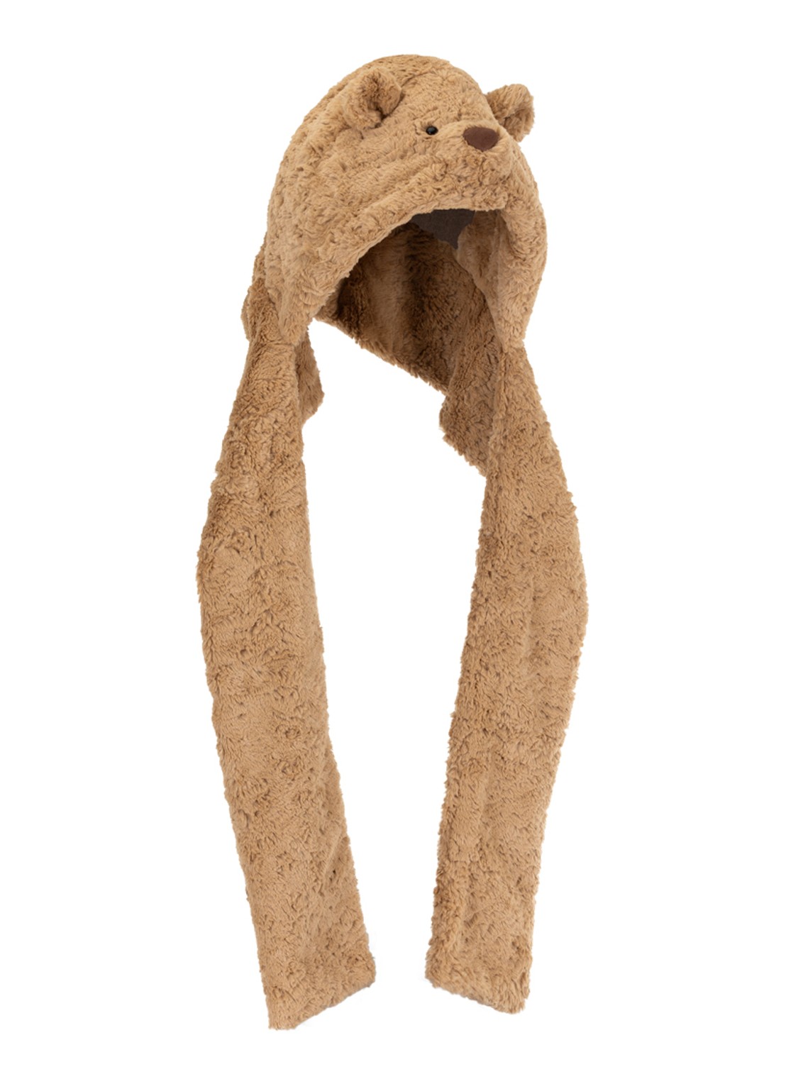 Jellycat Bartholomew Bear Bundlesnug mutssjaal - voorkant 5 beige