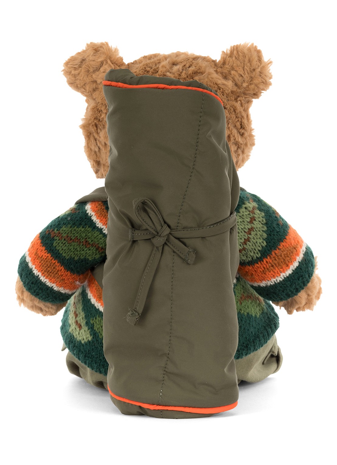 Jellycat Bartholomew Bear Hiking Outfit knuffel 22 cm - achterkant 3 beige