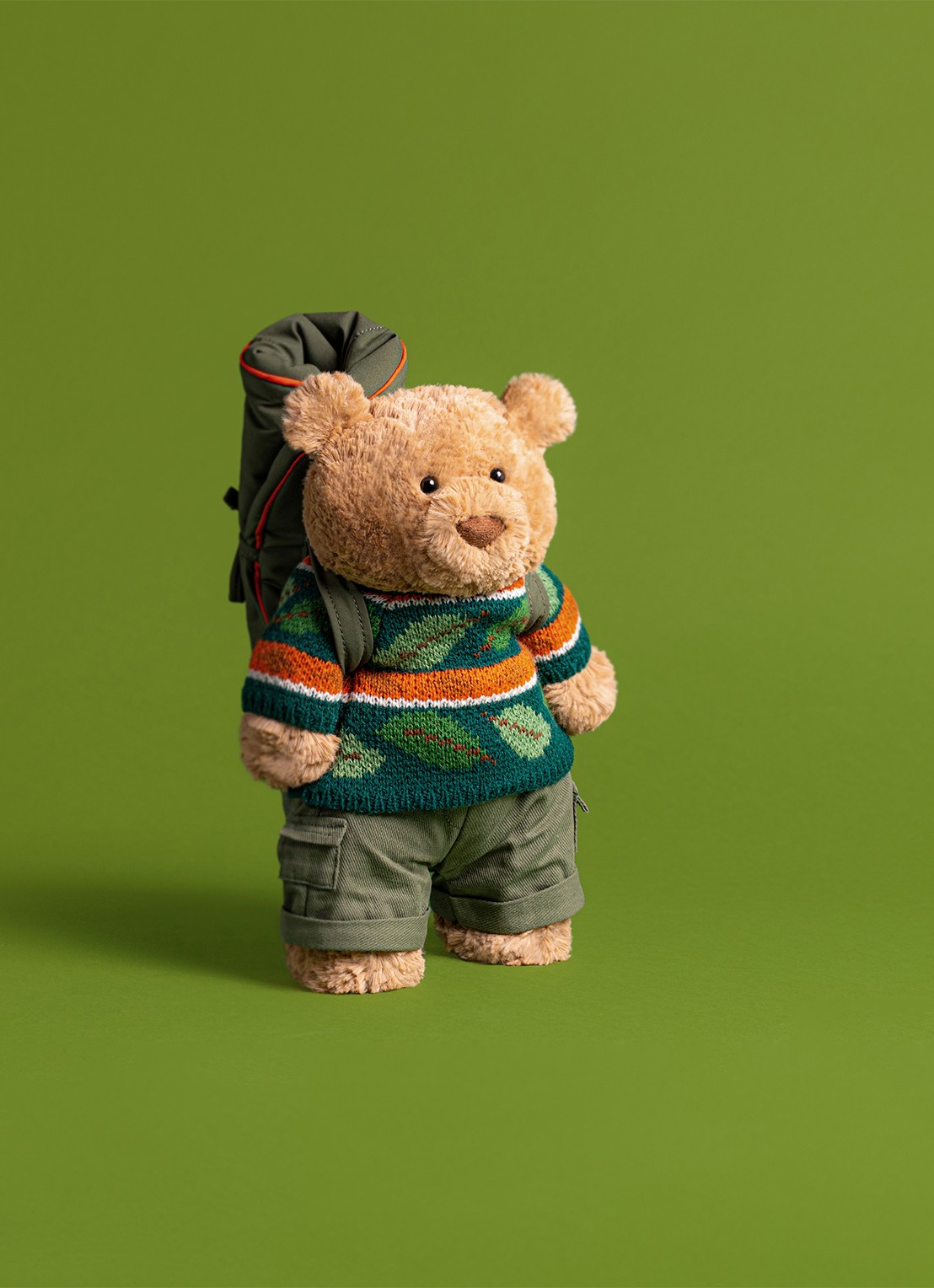 Jellycat Bartholomew Bear Hiking Outfit knuffel 22 cm - detail 4 beige