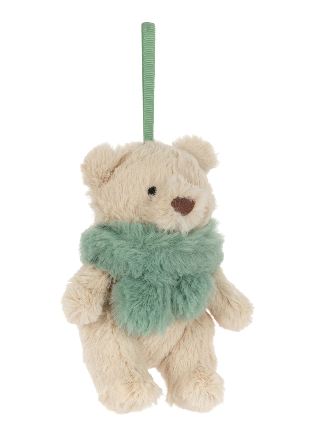 Jellycat Bartholomew Bear Jr. Winter Warmer kersthanger 10 cm - detail 2 beige