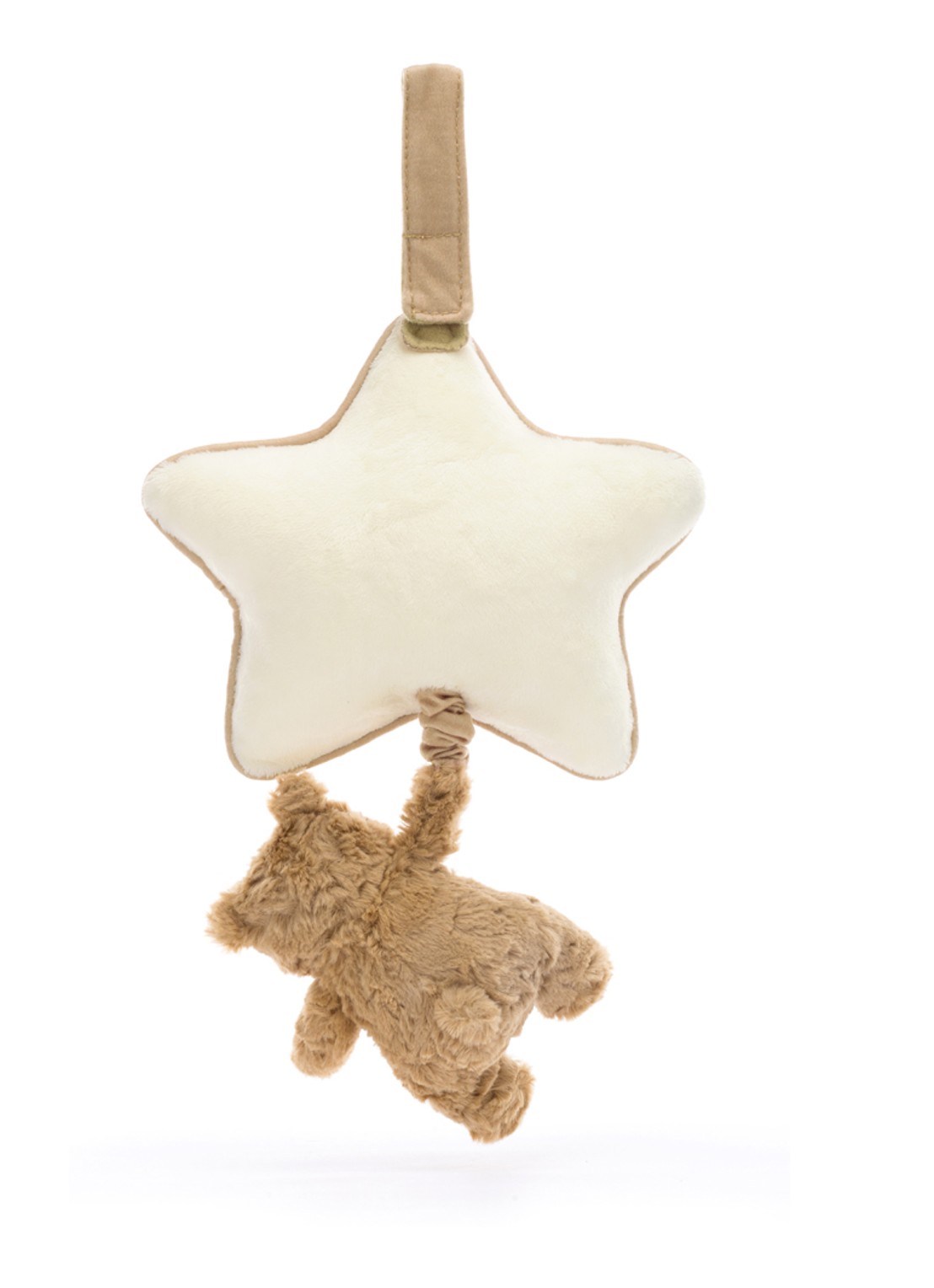 Jellycat Bartholomew Bear Musical Pull 30 cm - achterkant beige