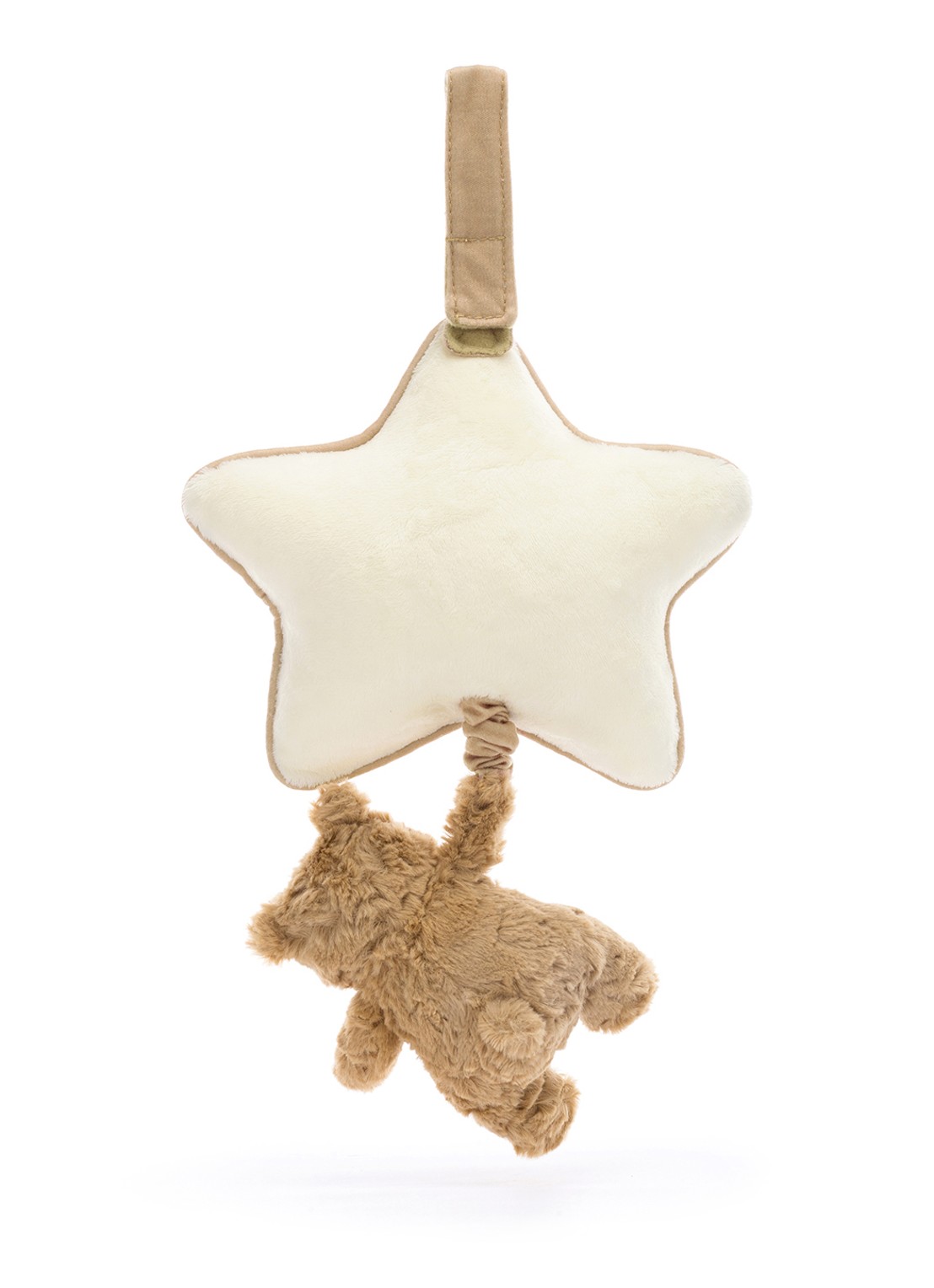 Jellycat Bartholomew Bear Musical Pull 30 cm - achterkant beige