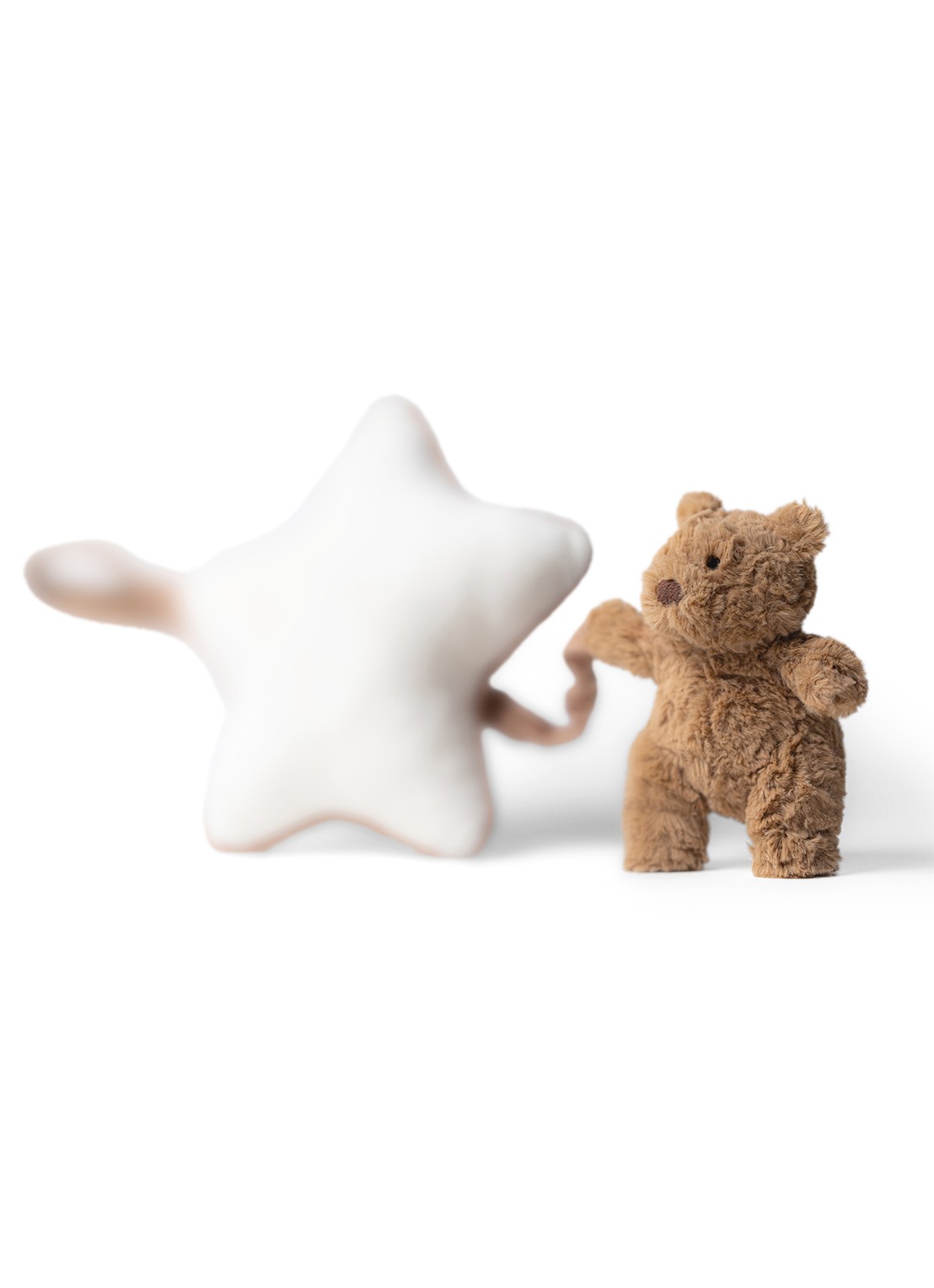 Jellycat Bartholomew Bear Musical Pull 30 cm - voorkant 4 beige