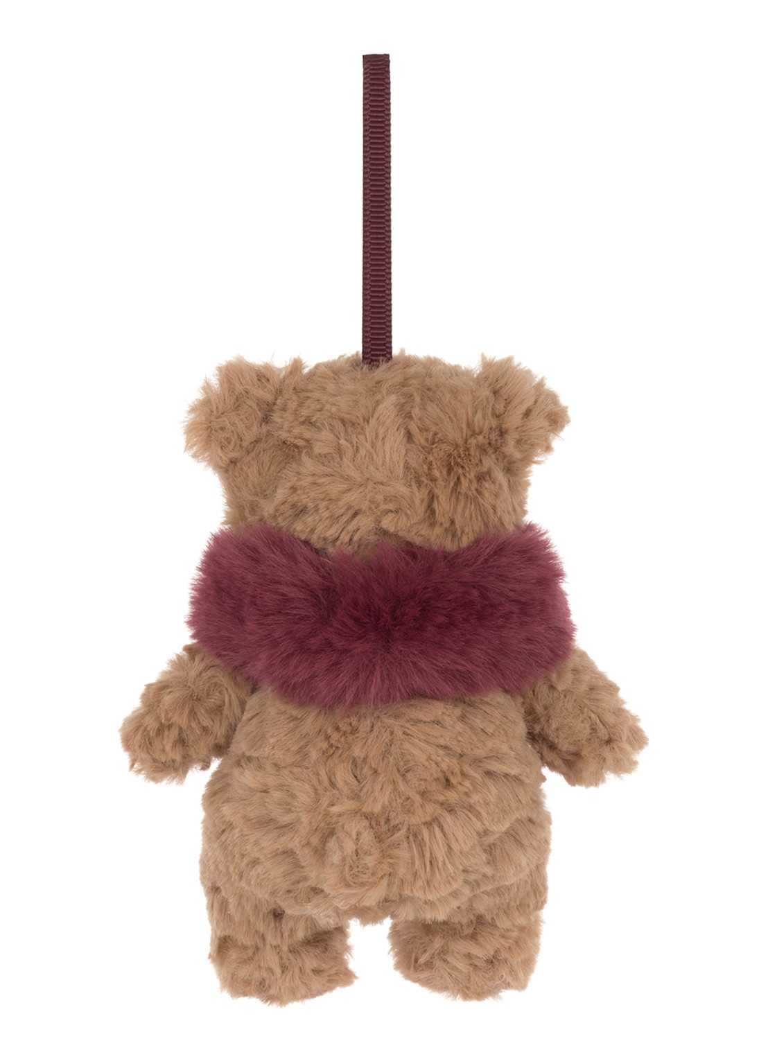 Jellycat Bartholomew Bear Winter Warmer kersthanger 10 cm - achterkant 4 beige