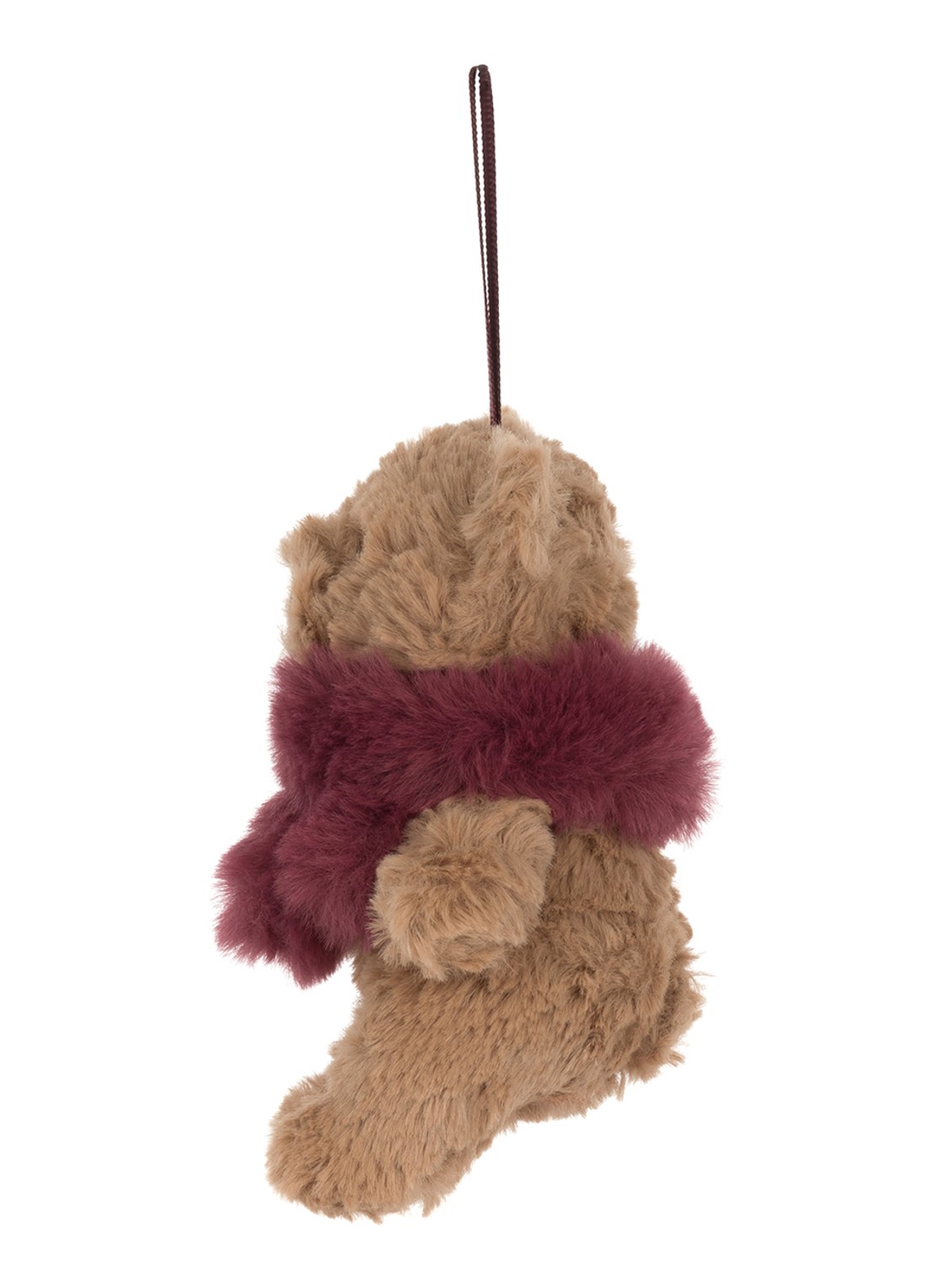 Jellycat Bartholomew Bear Winter Warmer kersthanger 10 cm - voorkant 3 beige
