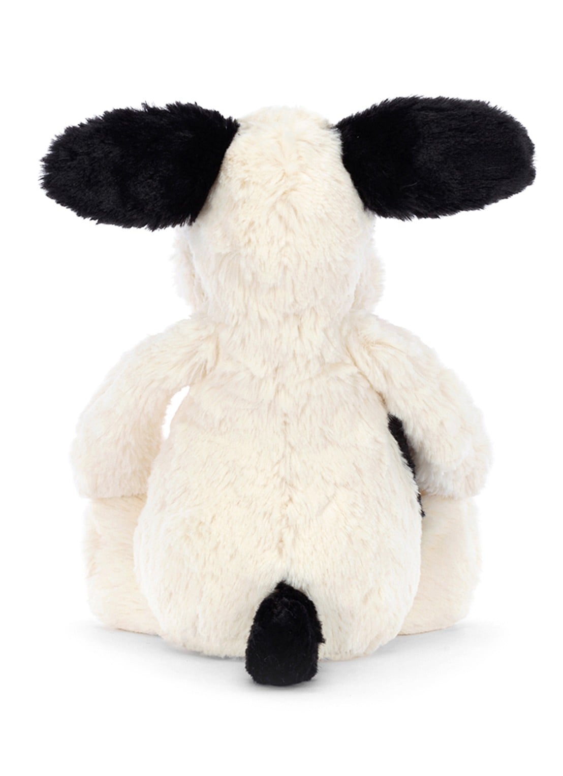 Jellycat Bashful Black & Cream Puppy knuffel 31 cm  - achterkant 2 ivoor