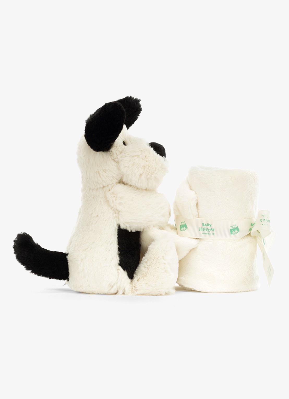 Jellycat Bashful black & cream puppy knuffel 34 cm - detail 2 multicolor