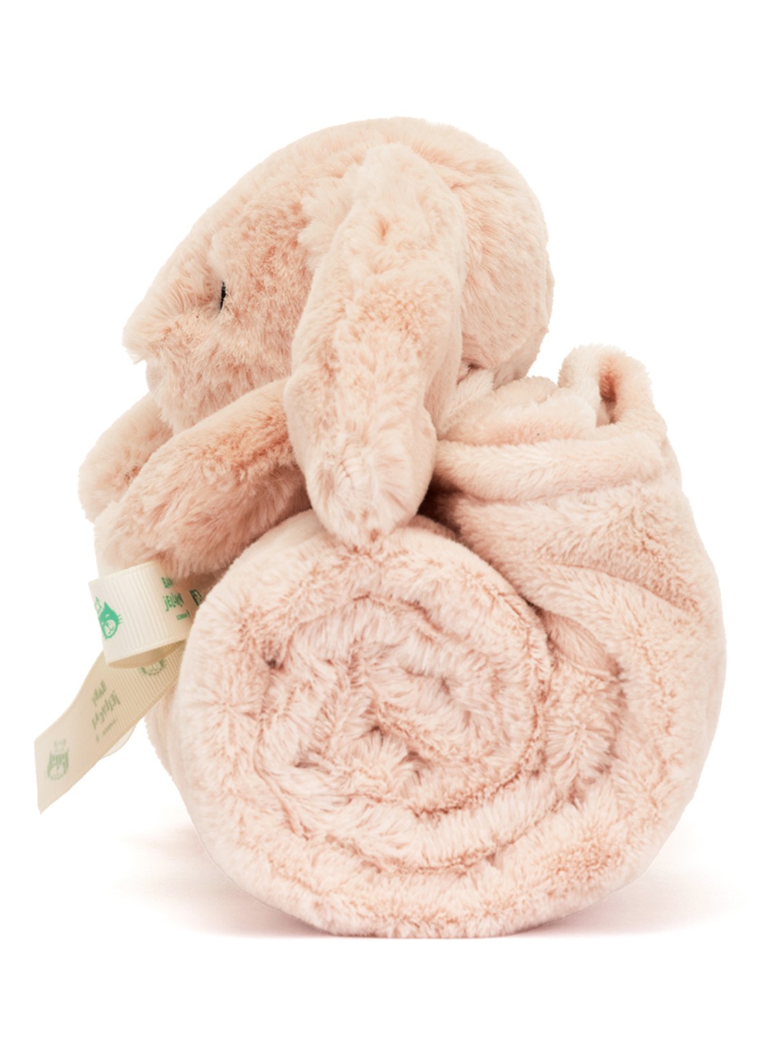 Jellycat Bashful Blush Bunny Blankie knuffeldoekje 56 cm - detail 6 lichtroze