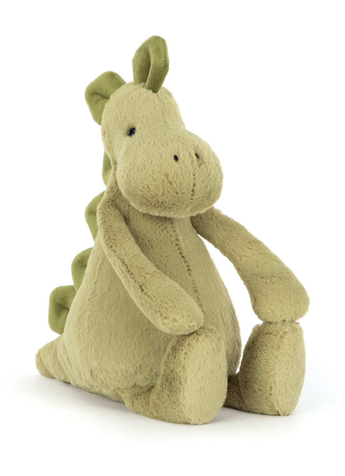Jellycat Bashful Dino knuffel 31 cm - voorkant groen