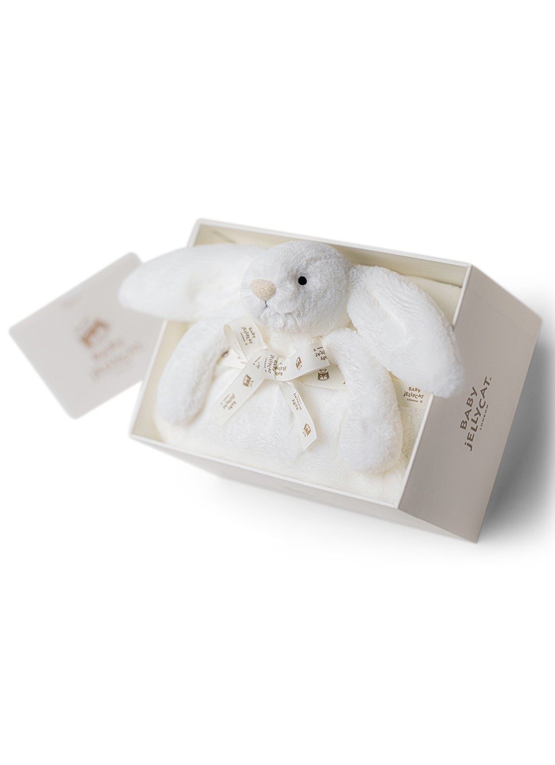 Jellycat Bashful Luxe Bunny Luna Blankie knuffeldoekje 56 cm - detail 3 multicolor