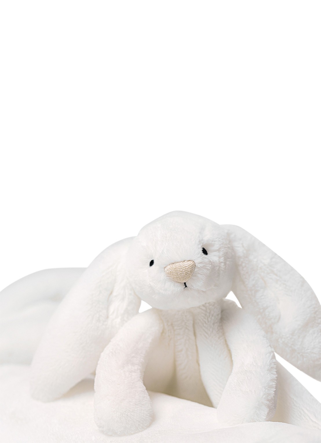 Jellycat Bashful Luxe Bunny Luna Blankie knuffeldoekje 56 cm - detail 7 multicolor