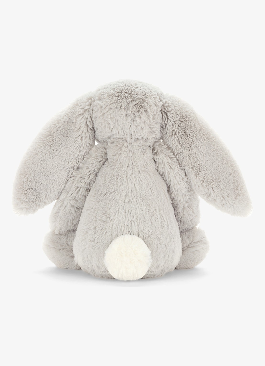 Jellycat Bashful Silver Bunny knuffel 31 cm - achterkant 2 grijs