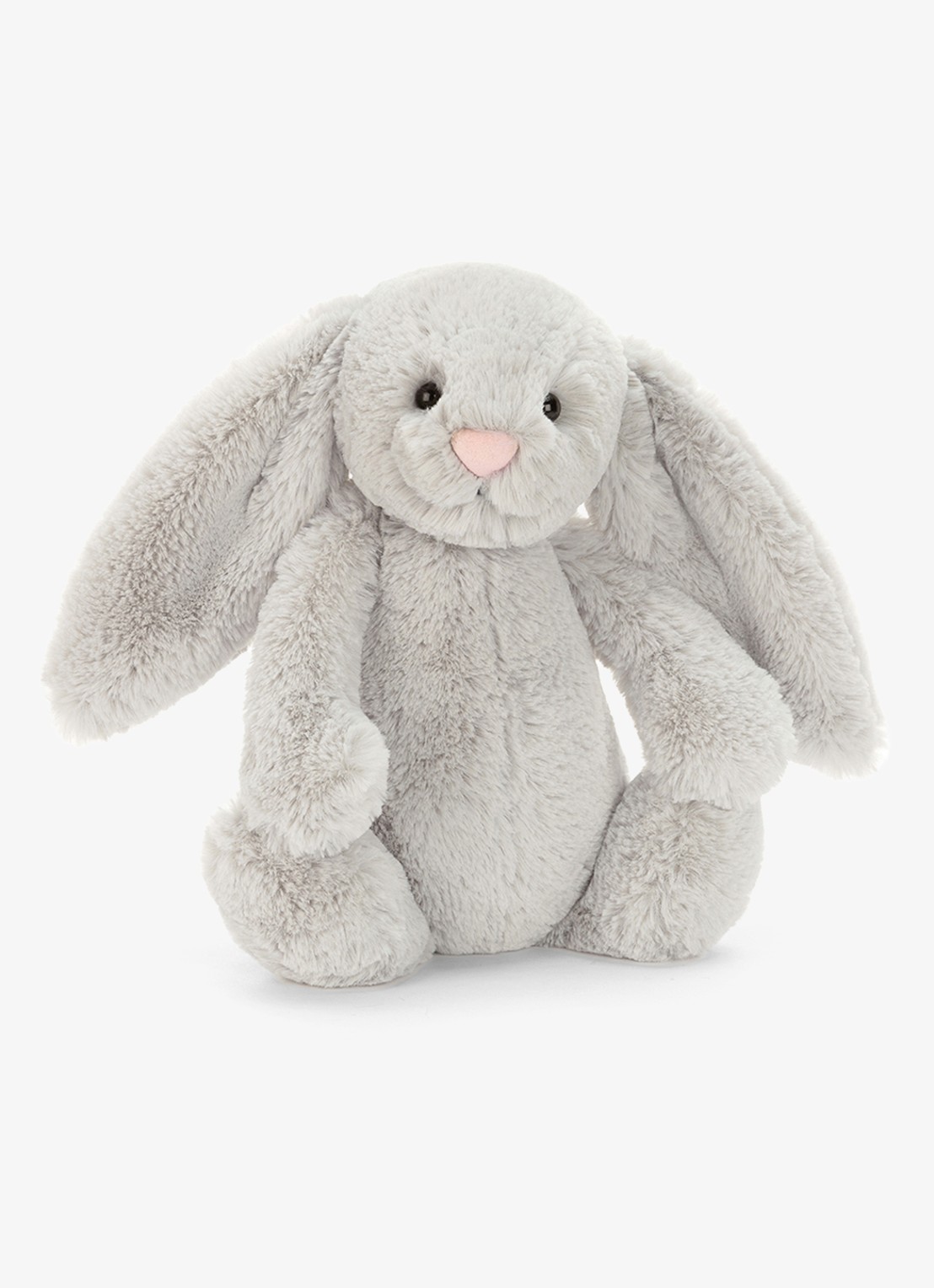 Jellycat Bashful Silver Bunny knuffel 31 cm - voorkant 3 grijs
